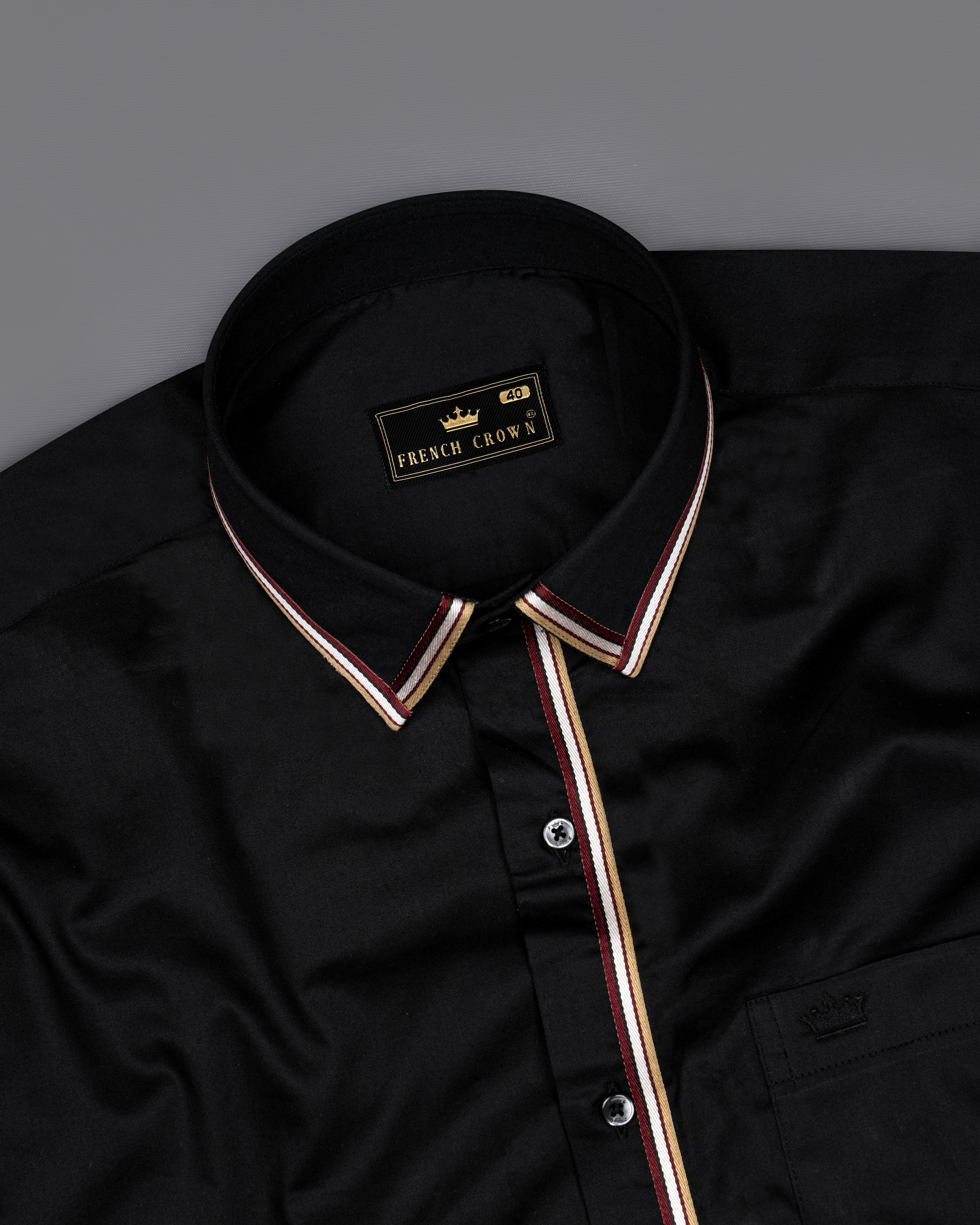 Jade Black with brown trimmed Premium Cotton Shirt 4455-BLK-P37-38, 4455-BLK-P37-H-38, 4455-BLK-P37-39, 4455-BLK-P37-H-39, 4455-BLK-P37-40, 4455-BLK-P37-H-40, 4455-BLK-P37-42, 4455-BLK-P37-H-42, 4455-BLK-P37-44, 4455-BLK-P37-H-44, 4455-BLK-P37-46, 4455-BLK-P37-H-46, 4455-BLK-P37-48, 4455-BLK-P37-H-48, 4455-BLK-P37-50, 4455-BLK-P37-H-50, 4455-BLK-P37-52, 4455-BLK-P37-H-52
