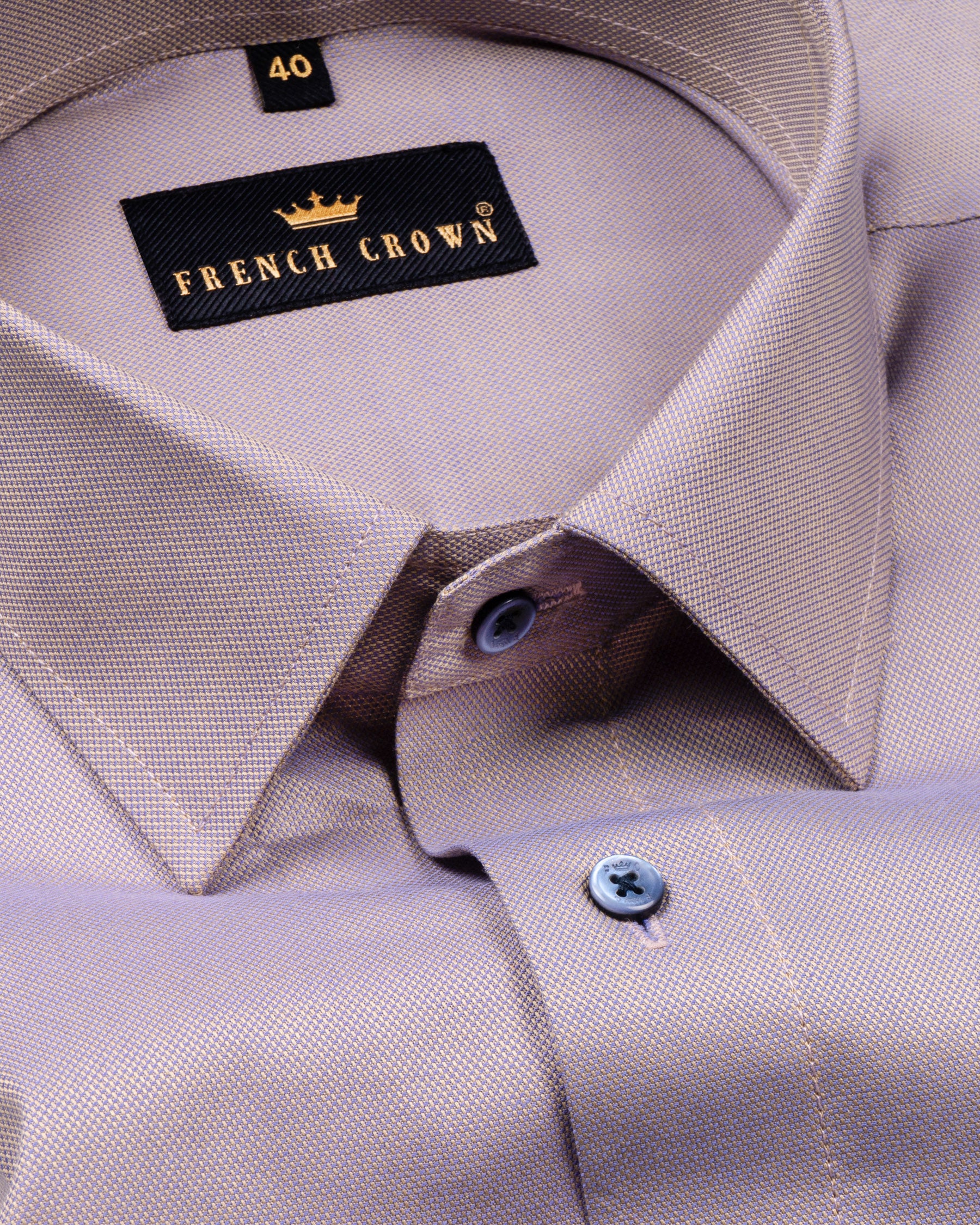 Amethyst Smoke Cream Two-tone Oxford Giza Cotton Shirt 4659-BLE-38, 4659-BLE-H-38, 4659-BLE-39, 4659-BLE-H-39, 4659-BLE-40, 4659-BLE-H-40, 4659-BLE-42, 4659-BLE-H-42, 4659-BLE-44, 4659-BLE-H-44, 4659-BLE-46, 4659-BLE-H-46, 4659-BLE-48, 4659-BLE-H-48, 4659-BLE-50, 4659-BLE-H-50, 4659-BLE-52, 4659-BLE-H-52