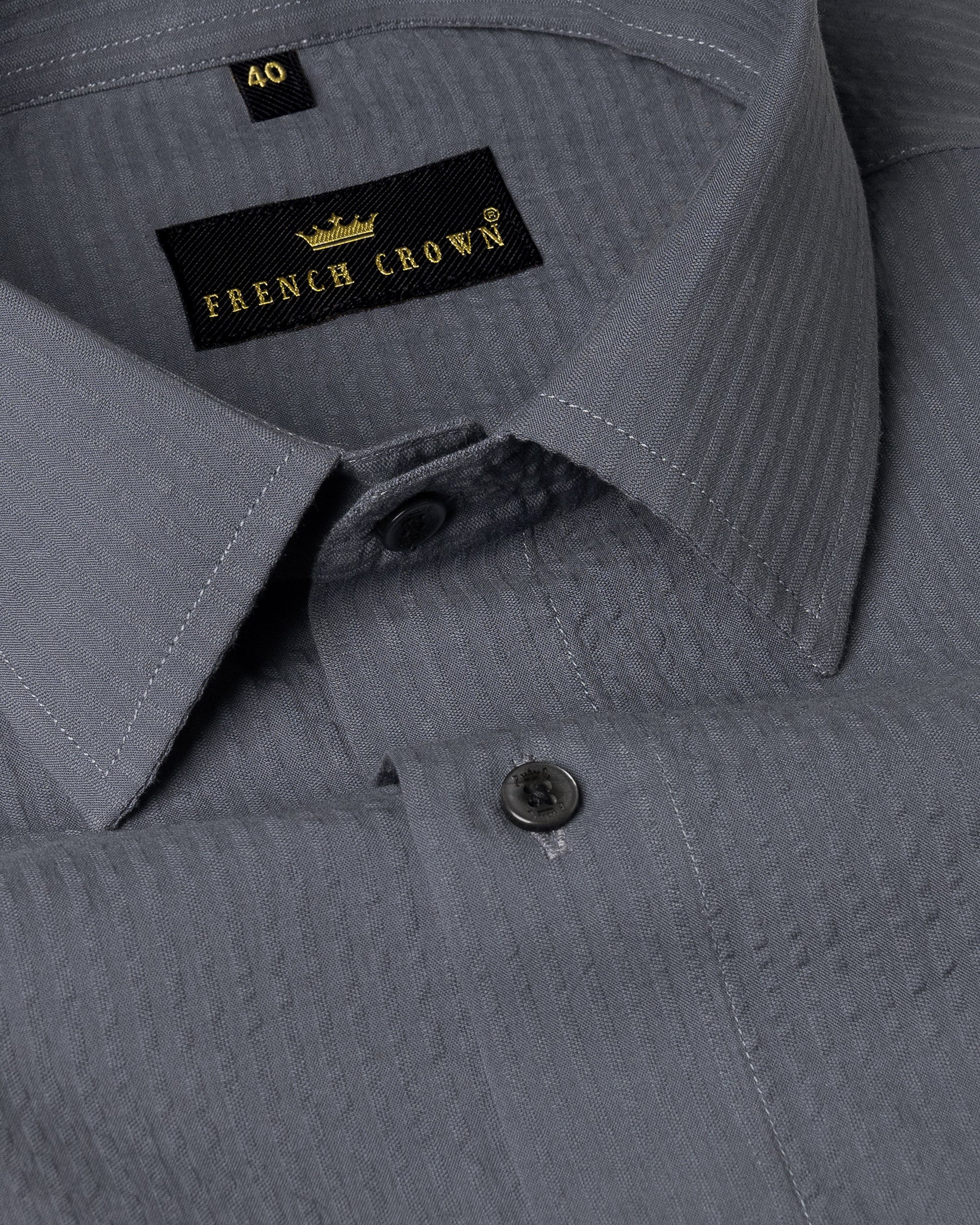 Pale Sky Grey Seersucker Giza Cotton Shirt 4856-BLK-38, 4856-BLK-H-38, 4856-BLK-39, 4856-BLK-H-39, 4856-BLK-40, 4856-BLK-H-40, 4856-BLK-42, 4856-BLK-H-42, 4856-BLK-44, 4856-BLK-H-44, 4856-BLK-46, 4856-BLK-H-46, 4856-BLK-48, 4856-BLK-H-48, 4856-BLK-50, 4856-BLK-H-50, 4856-BLK-52, 4856-BLK-H-52