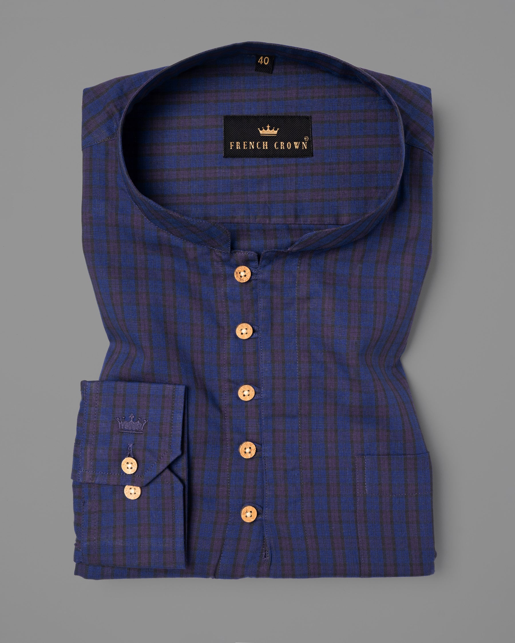East Bay Blue Plaid Premium Cotton Kurta Style Shirt 4878-KS-38, 4878-KS-H-38, 4878-KS-39, 4878-KS-H-39, 4878-KS-40, 4878-KS-H-40, 4878-KS-42, 4878-KS-H-42, 4878-KS-44, 4878-KS-H-44, 4878-KS-46, 4878-KS-H-46, 4878-KS-48, 4878-KS-H-48, 4878-KS-50, 4878-KS-H-50, 4878-KS-52, 4878-KS-H-52
