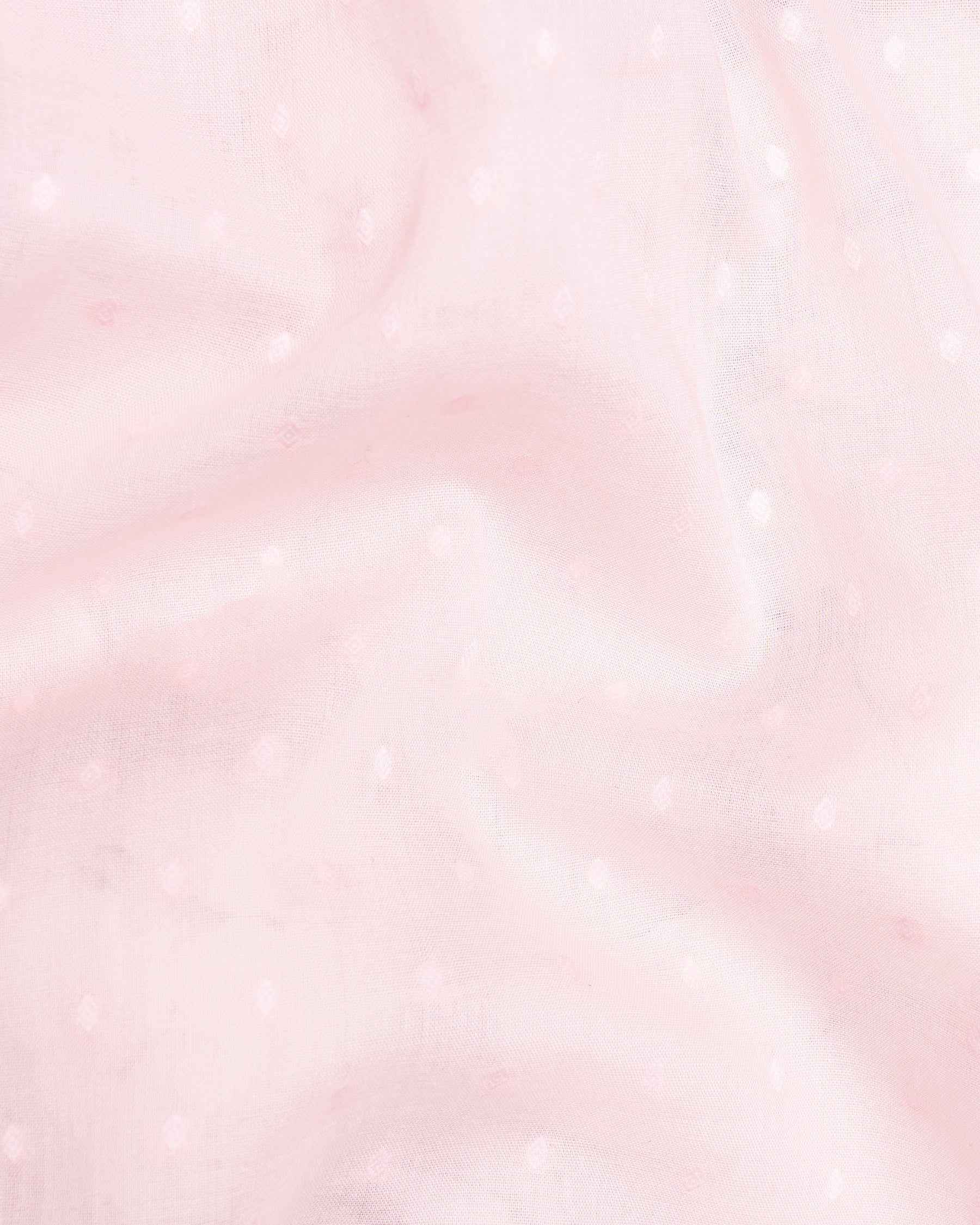 Pale Rose Pink Dobby Textured Ultra Lightweight Premium Giza Cotton Shirt
