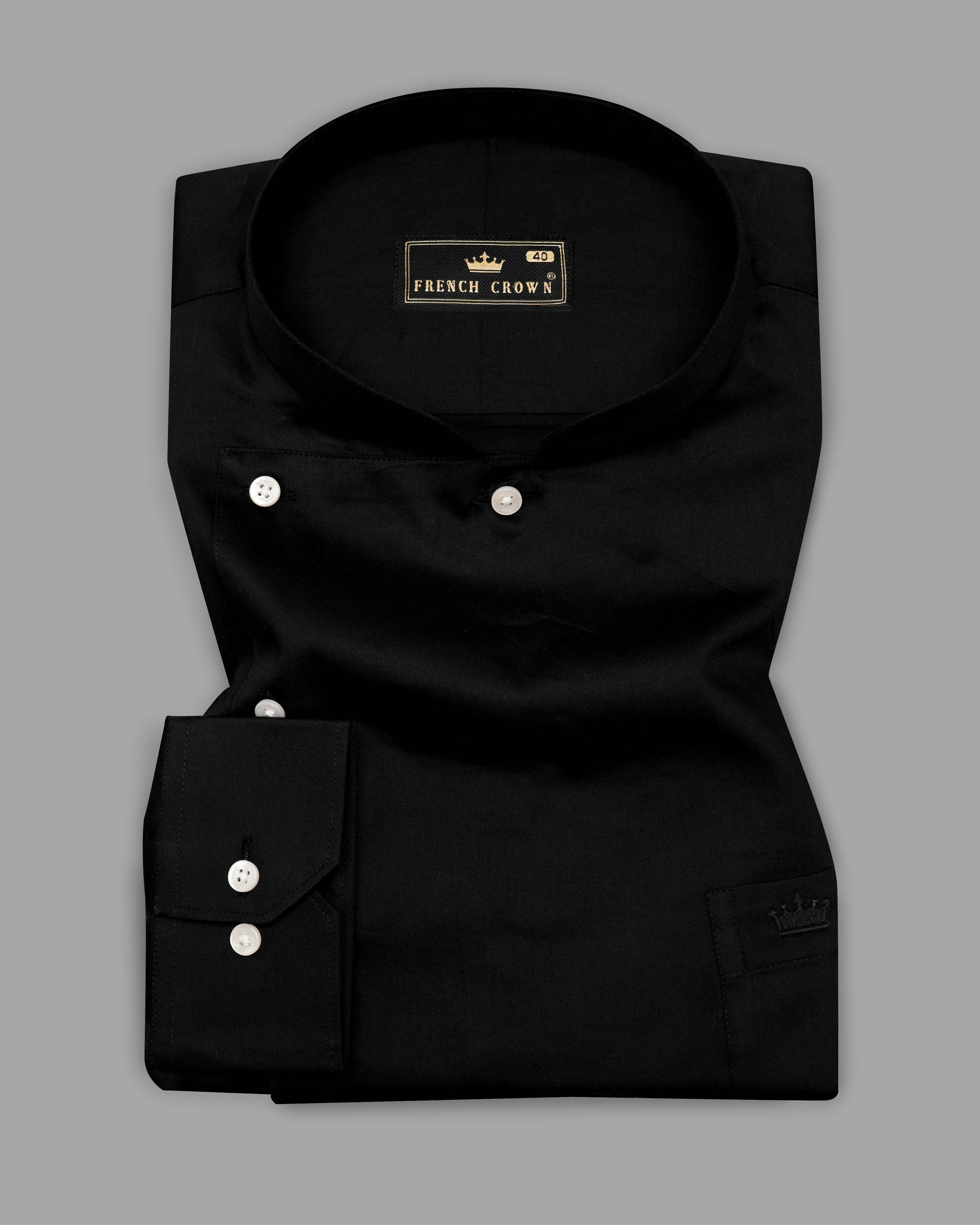 jade Black Cross Buttoned Bandhgala Super Soft Premium Cotton Shirt 5023-P57-38, 5023-P57-H-38, 5023-P57-39, 5023-P57-H-39, 5023-P57-40, 5023-P57-H-40, 5023-P57-42, 5023-P57-H-42, 5023-P57-44, 5023-P57-H-44, 5023-P57-46, 5023-P57-H-46, 5023-P57-48, 5023-P57-H-48, 5023-P57-50, 5023-P57-H-50, 5023-P57-52, 5023-P57-H-52