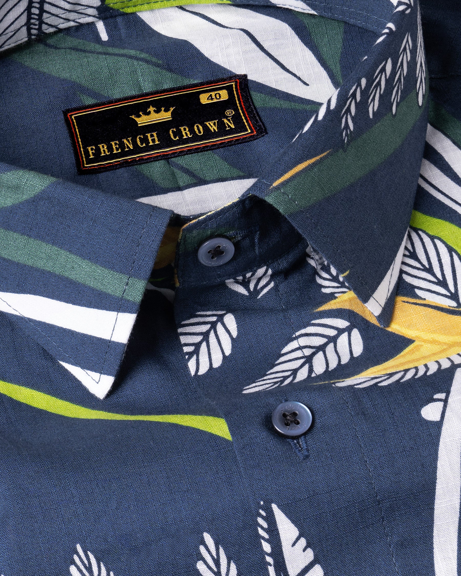 Catalina Blue Leaves Printed Luxurious Linen Shirt 5042-BLE-38, 5042-BLE-H-38, 5042-BLE-39, 5042-BLE-H-39, 5042-BLE-40, 5042-BLE-H-40, 5042-BLE-42, 5042-BLE-H-42, 5042-BLE-44, 5042-BLE-H-44, 5042-BLE-46, 5042-BLE-H-46, 5042-BLE-48, 5042-BLE-H-48, 5042-BLE-50, 5042-BLE-H-50, 5042-BLE-52, 5042-BLE-H-52