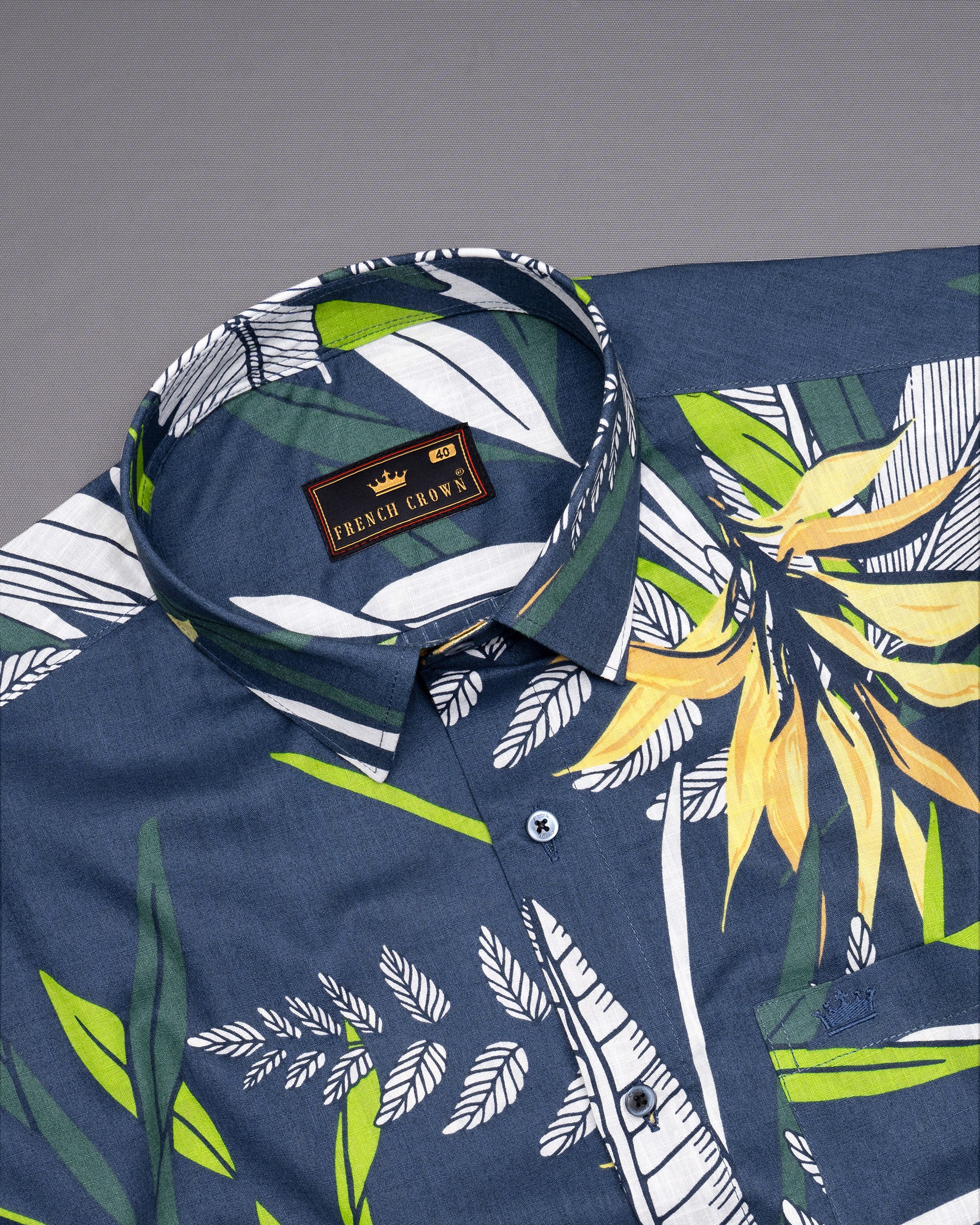 Catalina Blue Leaves Printed Luxurious Linen Shirt 5042-BLE-38, 5042-BLE-H-38, 5042-BLE-39, 5042-BLE-H-39, 5042-BLE-40, 5042-BLE-H-40, 5042-BLE-42, 5042-BLE-H-42, 5042-BLE-44, 5042-BLE-H-44, 5042-BLE-46, 5042-BLE-H-46, 5042-BLE-48, 5042-BLE-H-48, 5042-BLE-50, 5042-BLE-H-50, 5042-BLE-52, 5042-BLE-H-52