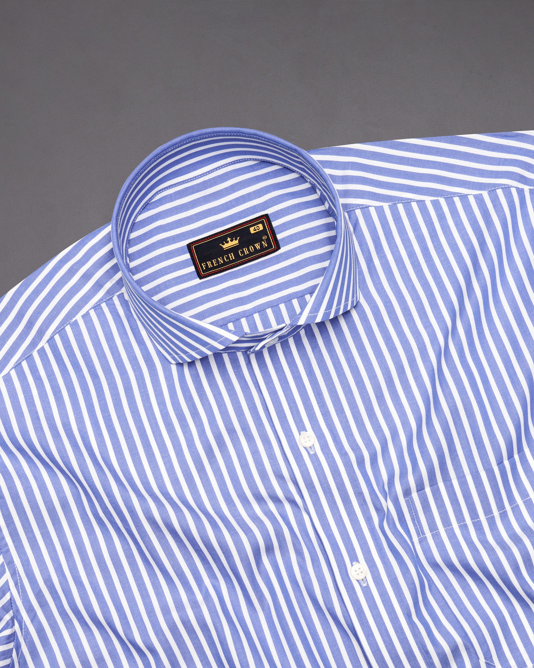Portage Blue with White Striped Premium Cotton Shirt 5131-CA-38, 5131-CA-H-38, 5131-CA-39, 5131-CA-H-39, 5131-CA-40, 5131-CA-H-40, 5131-CA-42, 5131-CA-H-42, 5131-CA-44, 5131-CA-H-44, 5131-CA-46, 5131-CA-H-46, 5131-CA-48, 5131-CA-H-48, 5131-CA-50, 5131-CA-H-50, 5131-CA-52, 5131-CA-H-52