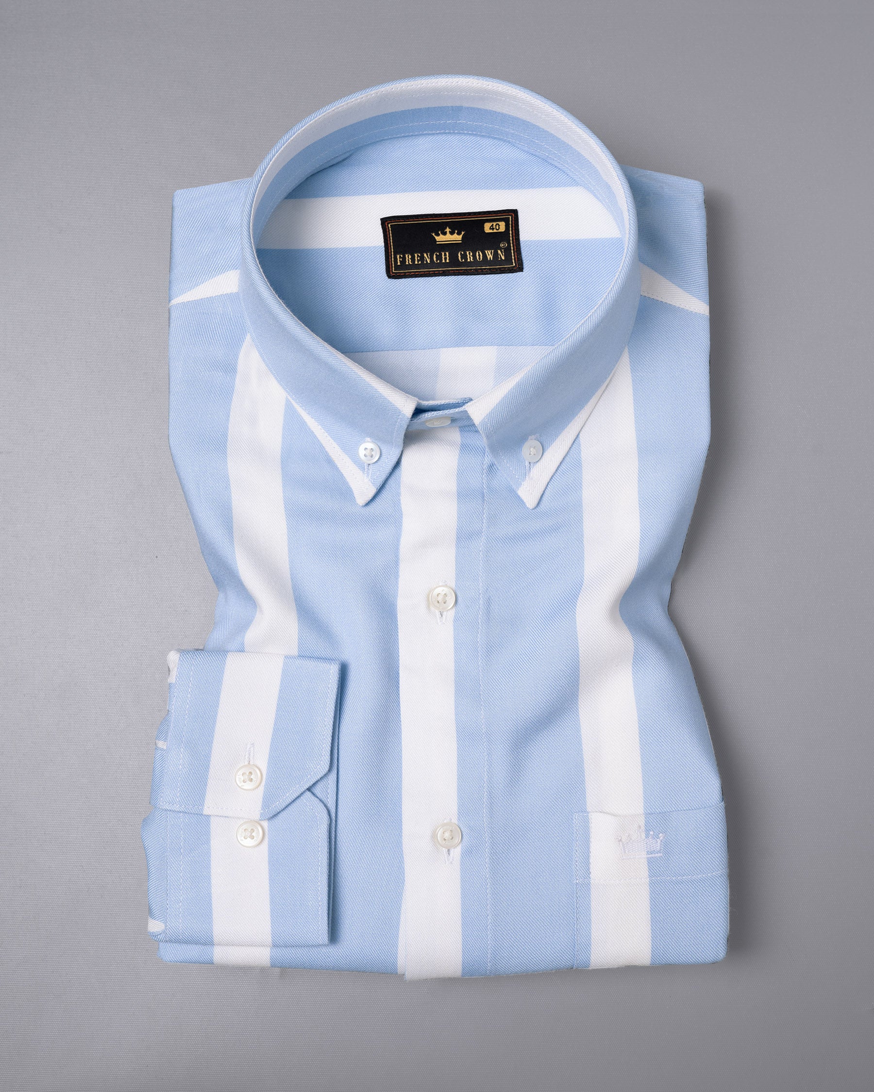 Cornflower Blue with White Stripes Premium Tencel Shirt 5232-BD-38, 5232-BD-H-38, 5232-BD-39, 5232-BD-H-39, 5232-BD-40, 5232-BD-H-40, 5232-BD-42, 5232-BD-H-42, 5232-BD-44, 5232-BD-H-44, 5232-BD-46, 5232-BD-H-46, 5232-BD-48, 5232-BD-H-48, 5232-BD-50, 5232-BD-H-50, 5232-BD-52, 5232-BD-H-52