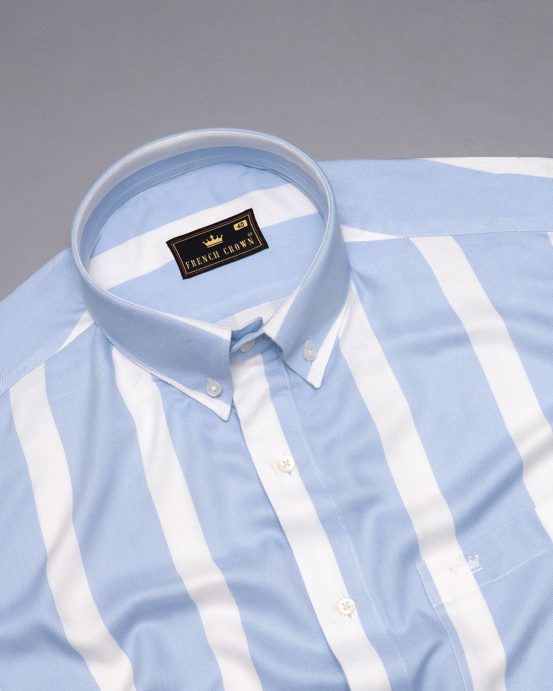 Cornflower Blue with White Stripes Premium Tencel Shirt 5232-BD-38, 5232-BD-H-38, 5232-BD-39, 5232-BD-H-39, 5232-BD-40, 5232-BD-H-40, 5232-BD-42, 5232-BD-H-42, 5232-BD-44, 5232-BD-H-44, 5232-BD-46, 5232-BD-H-46, 5232-BD-48, 5232-BD-H-48, 5232-BD-50, 5232-BD-H-50, 5232-BD-52, 5232-BD-H-52