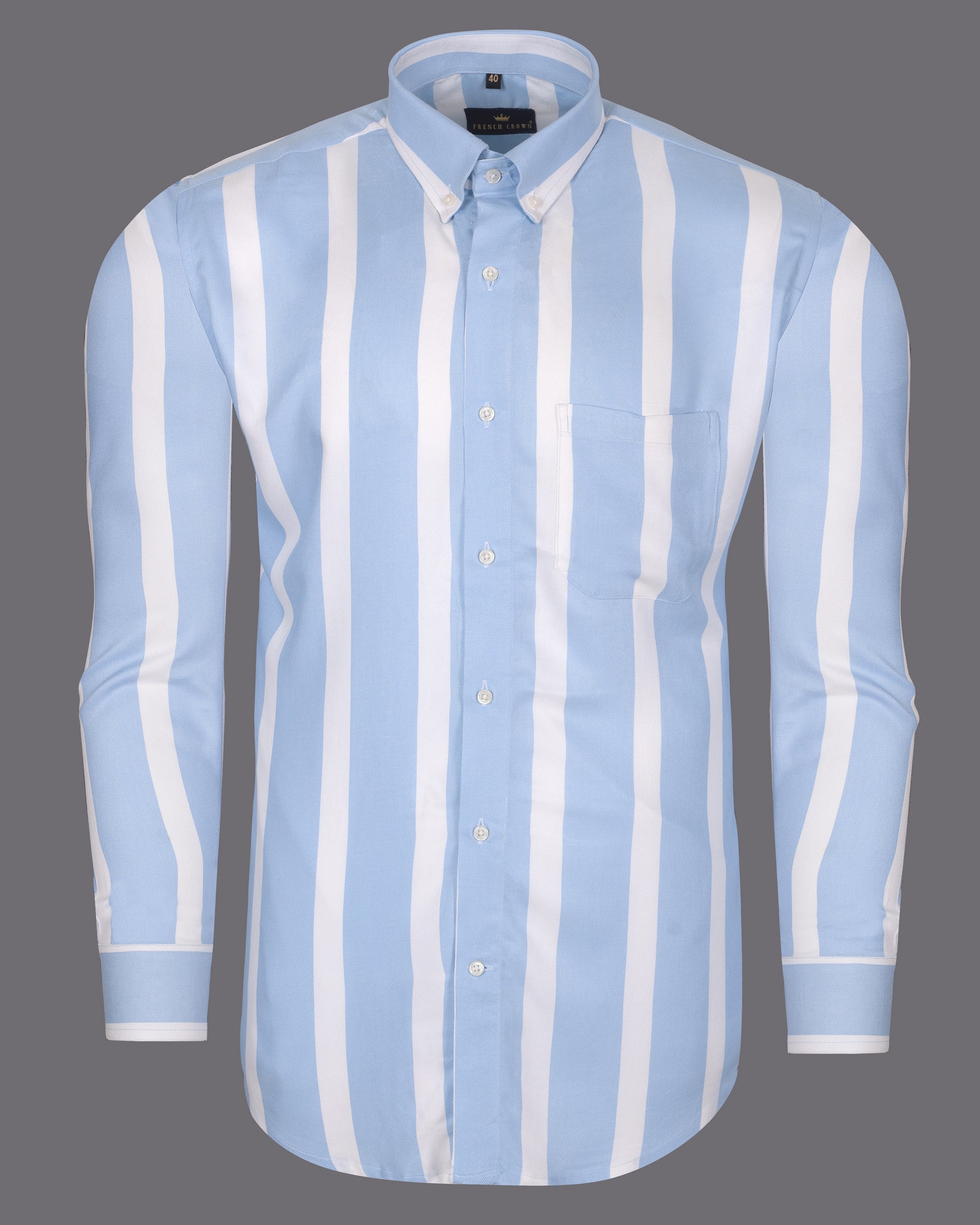 Cornflower Blue with White Stripes Premium Tencel Shirt 5232-BD-38, 5232-BD-H-38, 5232-BD-39, 5232-BD-H-39, 5232-BD-40, 5232-BD-H-40, 5232-BD-42, 5232-BD-H-42, 5232-BD-44, 5232-BD-H-44, 5232-BD-46, 5232-BD-H-46, 5232-BD-48, 5232-BD-H-48, 5232-BD-50, 5232-BD-H-50, 5232-BD-52, 5232-BD-H-52