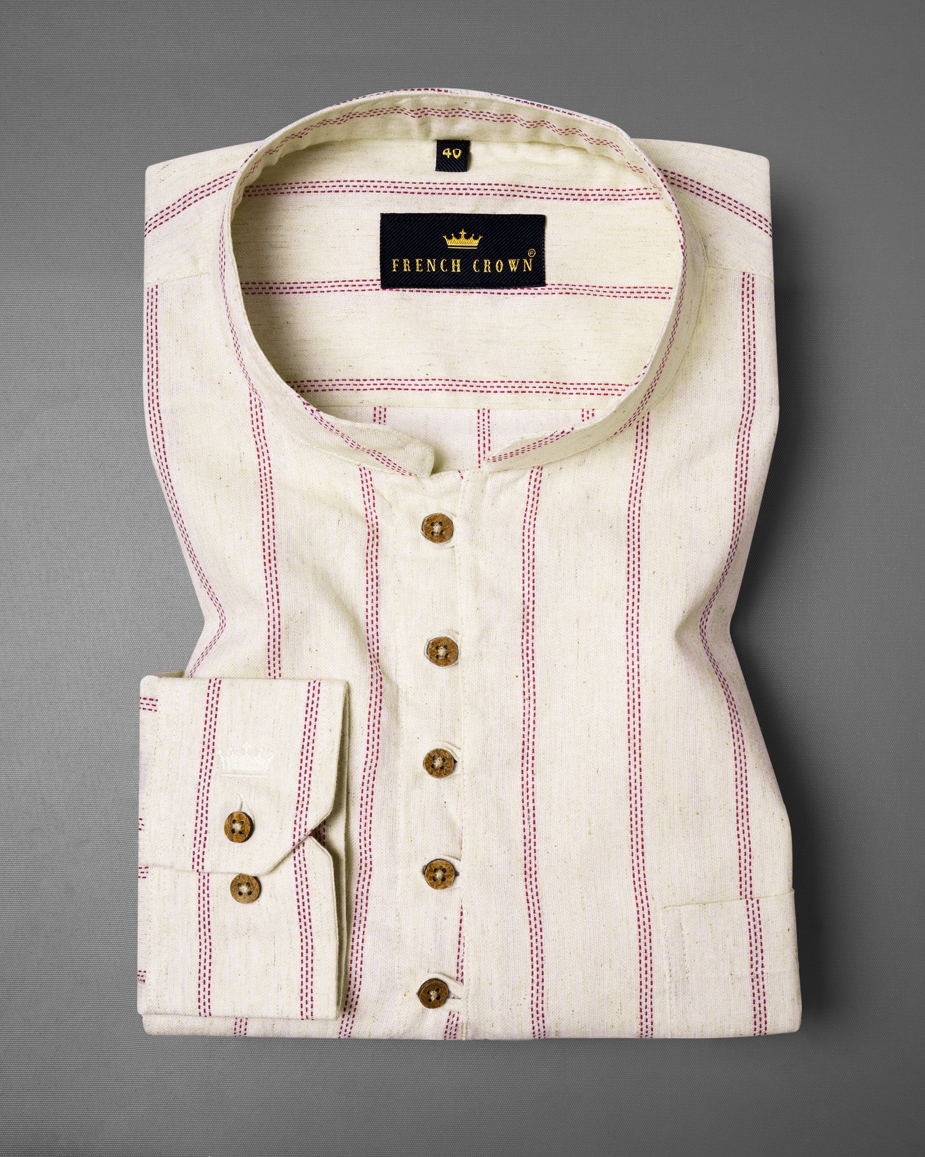 Quarter Spanish with Froly Red dotted Striped Luxurious Linen Shirt 5268-KS-38, 5268-KS-H-38, 5268-KS-39, 5268-KS-H-39, 5268-KS-40, 5268-KS-H-40, 5268-KS-42, 5268-KS-H-42, 5268-KS-44, 5268-KS-H-44, 5268-KS-46, 5268-KS-H-46, 5268-KS-48, 5268-KS-H-48, 5268-KS-50, 5268-KS-H-50, 5268-KS-52, 5268-KS-H-52