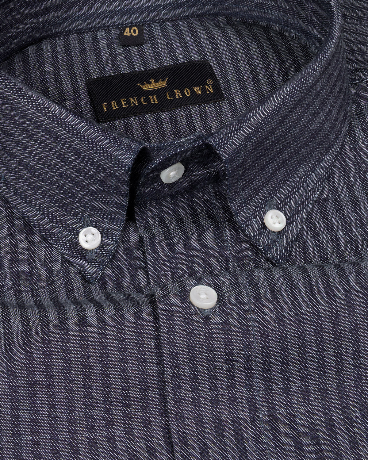 Navy Blue Striped Chambray Premium Cotton Shirt 5286-BD-38, 5286-BD-H-38, 5286-BD-39, 5286-BD-H-39, 5286-BD-40, 5286-BD-H-40, 5286-BD-42, 5286-BD-H-42, 5286-BD-44, 5286-BD-H-44, 5286-BD-46, 5286-BD-H-46, 5286-BD-48, 5286-BD-H-48, 5286-BD-50, 5286-BD-H-50, 5286-BD-52, 5286-BD-H-52