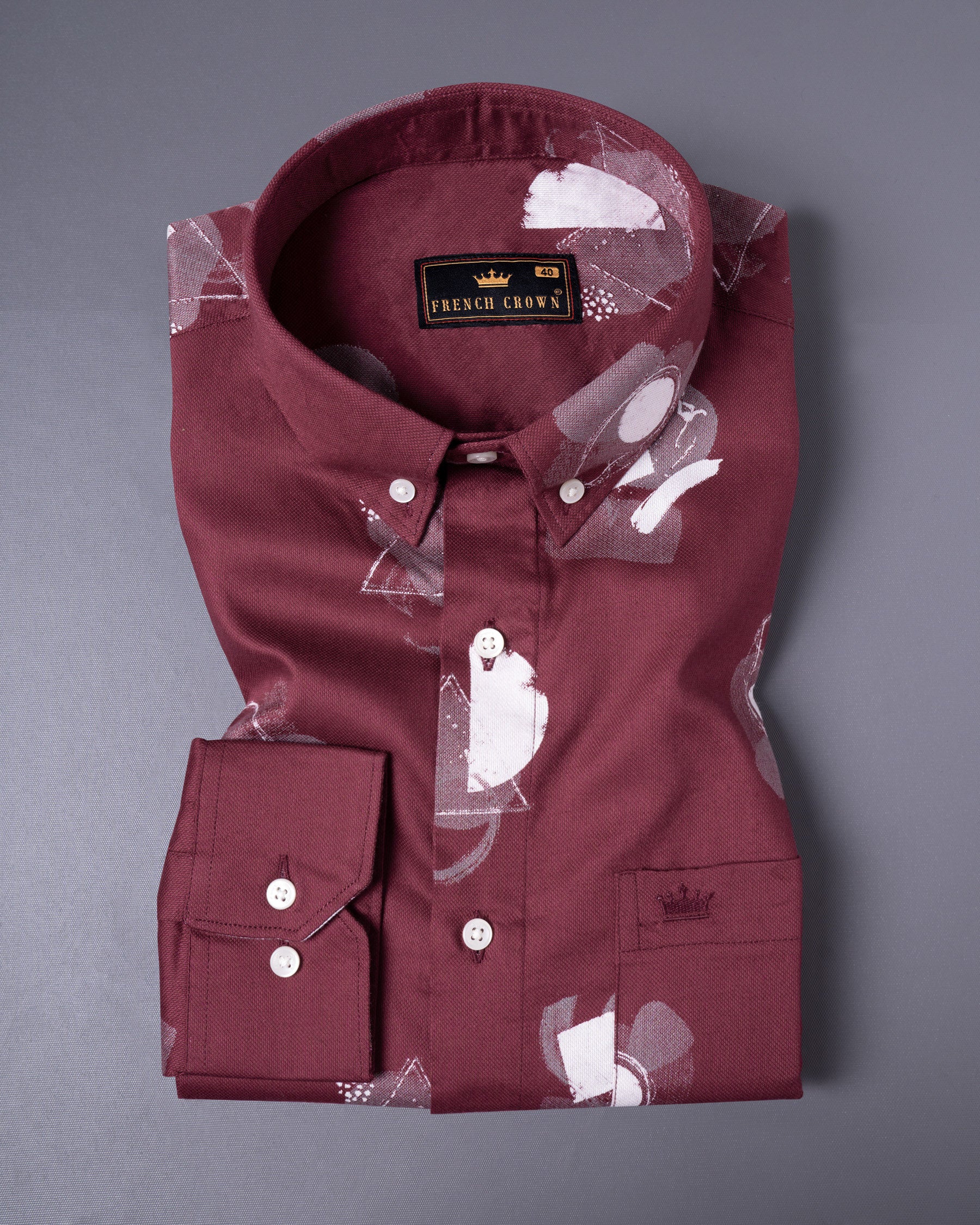 Maroon with White Dobby Textured Premium Giza Cotton Shirt 5382-BD-38, 5382-BD-H-38, 5382-BD-39, 5382-BD-H-39, 5382-BD-40, 5382-BD-H-40, 5382-BD-42, 5382-BD-H-42, 5382-BD-44, 5382-BD-H-44, 5382-BD-46, 5382-BD-H-46, 5382-BD-48, 5382-BD-H-48, 5382-BD-50, 5382-BD-H-50, 5382-BD-52, 5382-BD-H-52