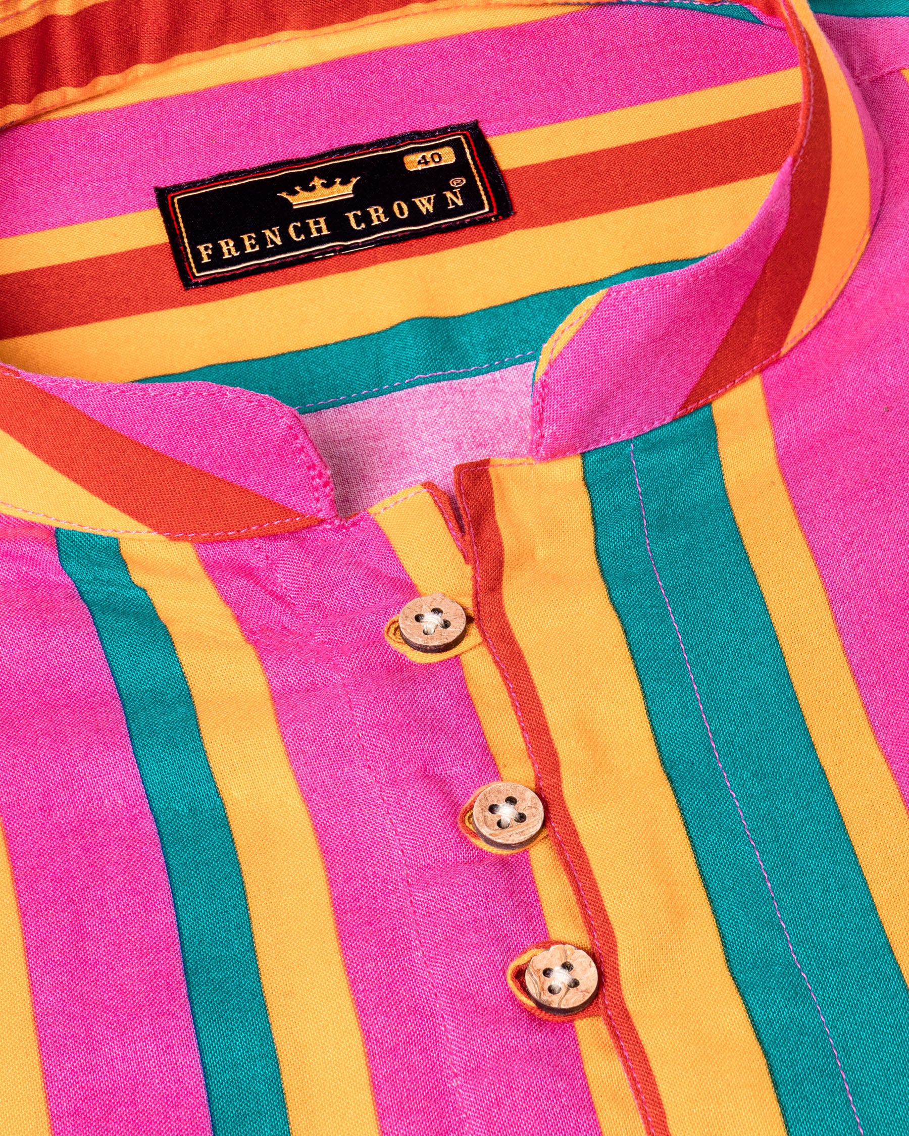 Persian Pink and Rajah Multicolour Striped Premium Tencel Kurta Shirt 5390-KS-38, 5390-KS-H-38, 5390-KS-39, 5390-KS-H-39, 5390-KS-40, 5390-KS-H-40, 5390-KS-42, 5390-KS-H-42, 5390-KS-44, 5390-KS-H-44, 5390-KS-46, 5390-KS-H-46, 5390-KS-48, 5390-KS-H-48, 5390-KS-50, 5390-KS-H-50, 5390-KS-52, 5390-KS-H-52