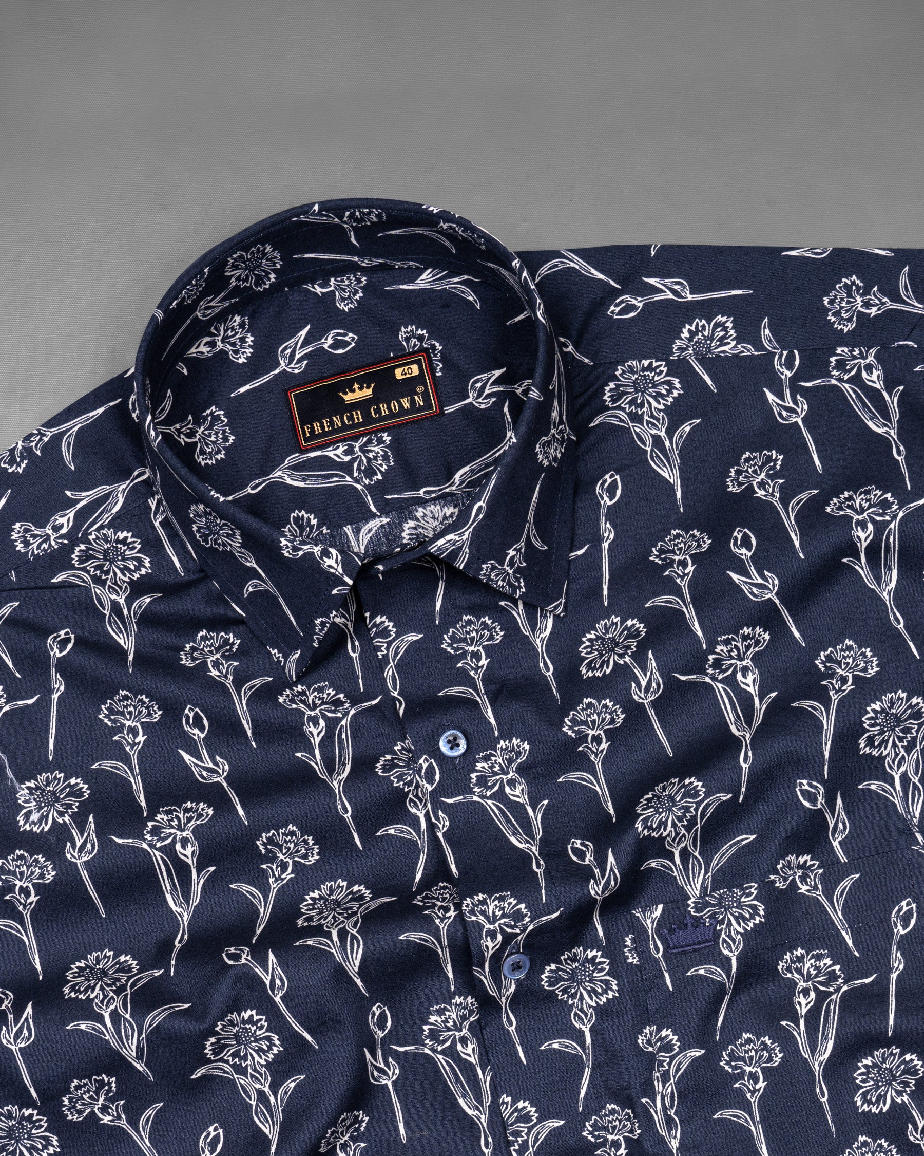 Navy Blue Floral Printed Premium Cotton Shirt 5535-BLE-38, 5535-BLE-H-38, 5535-BLE-39, 5535-BLE-H-39, 5535-BLE-40, 5535-BLE-H-40, 5535-BLE-42, 5535-BLE-H-42, 5535-BLE-44, 5535-BLE-H-44, 5535-BLE-46, 5535-BLE-H-46, 5535-BLE-48, 5535-BLE-H-48, 5535-BLE-50, 5535-BLE-H-50, 5535-BLE-52, 5535-BLE-H-52