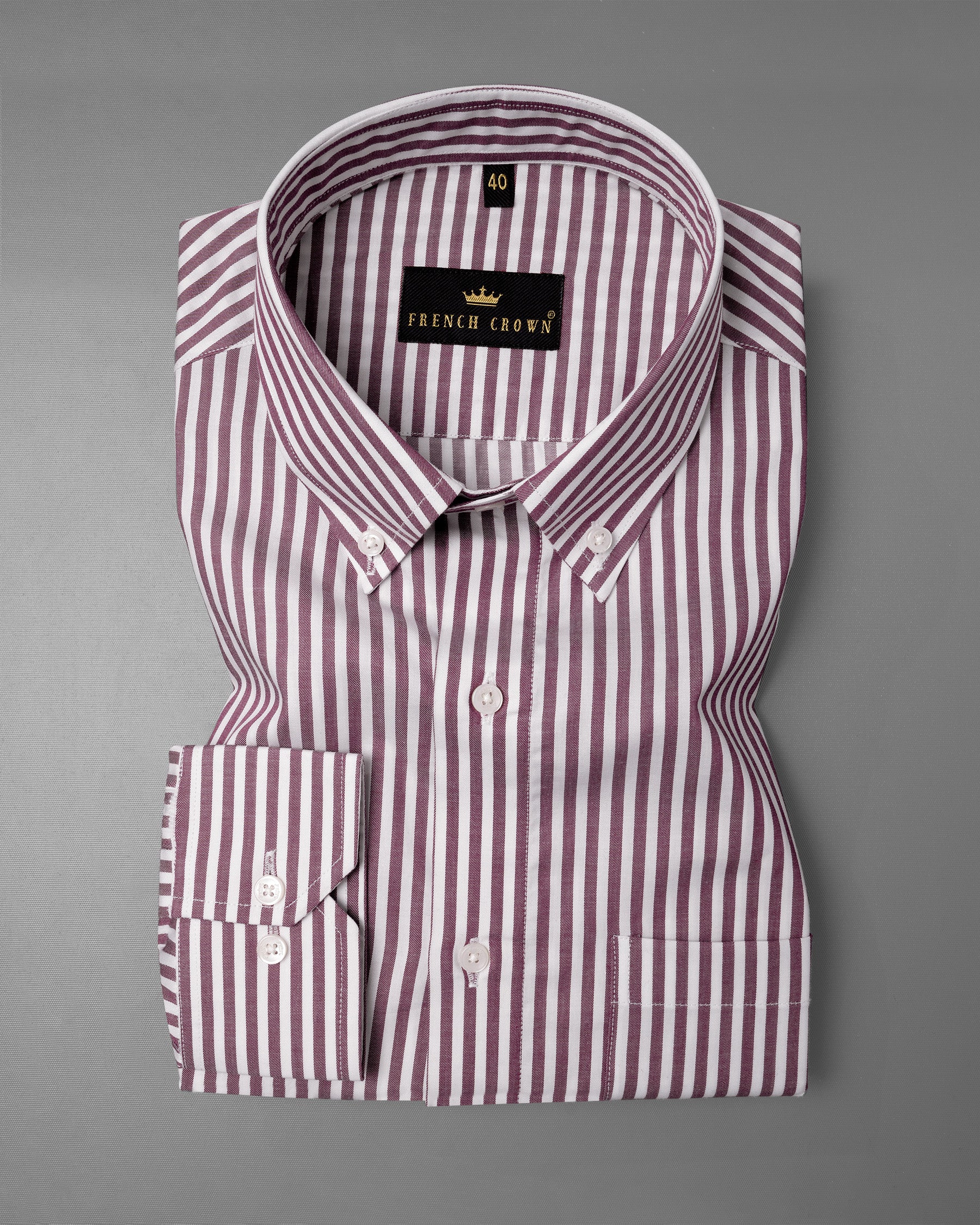 Alabaster White with Eggplant Striped Premium Cotton Shirt 5658-BD-38, 5658-BD-H-38, 5658-BD-39, 5658-BD-H-39, 5658-BD-40, 5658-BD-H-40, 5658-BD-42, 5658-BD-H-42, 5658-BD-44, 5658-BD-H-44, 5658-BD-46, 5658-BD-H-46, 5658-BD-48, 5658-BD-H-48, 5658-BD-50, 5658-BD-H-50, 5658-BD-52, 5658-BD-H-52