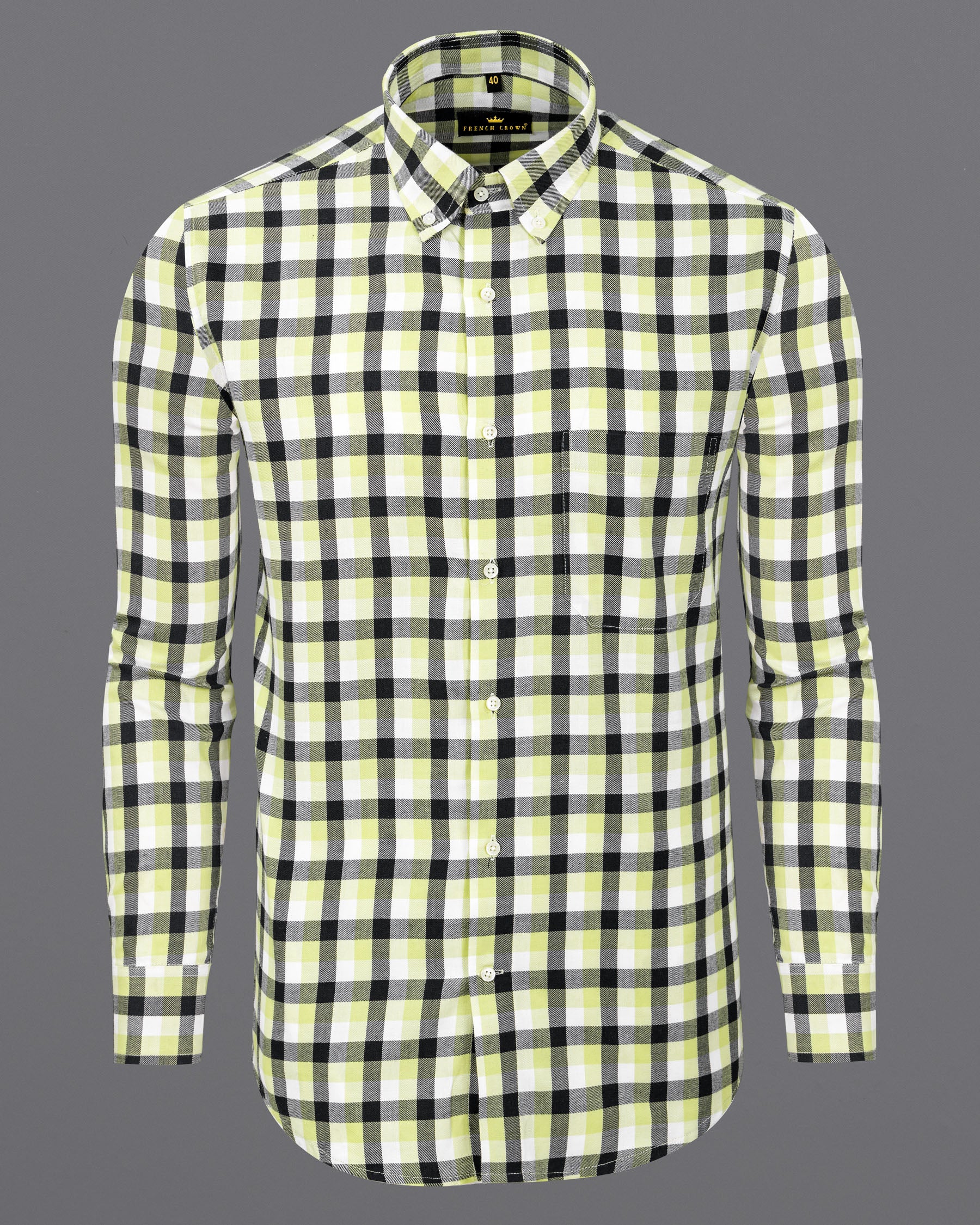 Jade Black with Pale Goldenrod Twill Plaid Premium Cotton Shirt 5700-BD-38, 5700-BD-H-38, 5700-BD-39, 5700-BD-H-39, 5700-BD-40, 5700-BD-H-40, 5700-BD-42, 5700-BD-H-42, 5700-BD-44, 5700-BD-H-44, 5700-BD-46, 5700-BD-H-46, 5700-BD-48, 5700-BD-H-48, 5700-BD-50, 5700-BD-H-50, 5700-BD-52, 5700-BD-H-52