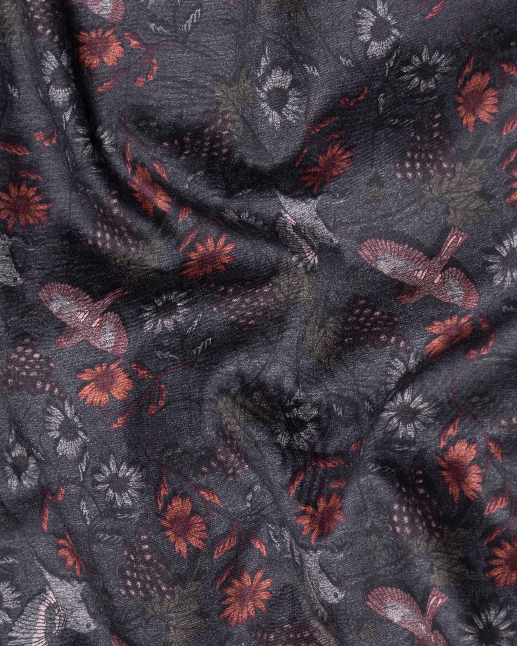 Ninja Black with Birds Printed Super Soft Premium Cotton Shirt 5724-CA-38, 5724-CA-H-38, 5724-CA-39, 5724-CA-H-39, 5724-CA-40, 5724-CA-H-40, 5724-CA-42, 5724-CA-H-42, 5724-CA-44, 5724-CA-H-44, 5724-CA-46, 5724-CA-H-46, 5724-CA-48, 5724-CA-H-48, 5724-CA-50, 5724-CA-H-50, 5724-CA-52, 5724-CA-H-52