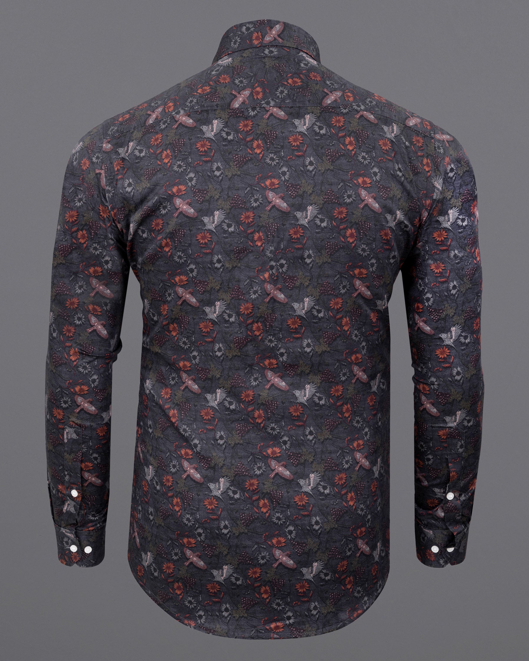 Ninja Black with Birds Printed Super Soft Premium Cotton Shirt 5724-CA-38, 5724-CA-H-38, 5724-CA-39, 5724-CA-H-39, 5724-CA-40, 5724-CA-H-40, 5724-CA-42, 5724-CA-H-42, 5724-CA-44, 5724-CA-H-44, 5724-CA-46, 5724-CA-H-46, 5724-CA-48, 5724-CA-H-48, 5724-CA-50, 5724-CA-H-50, 5724-CA-52, 5724-CA-H-52