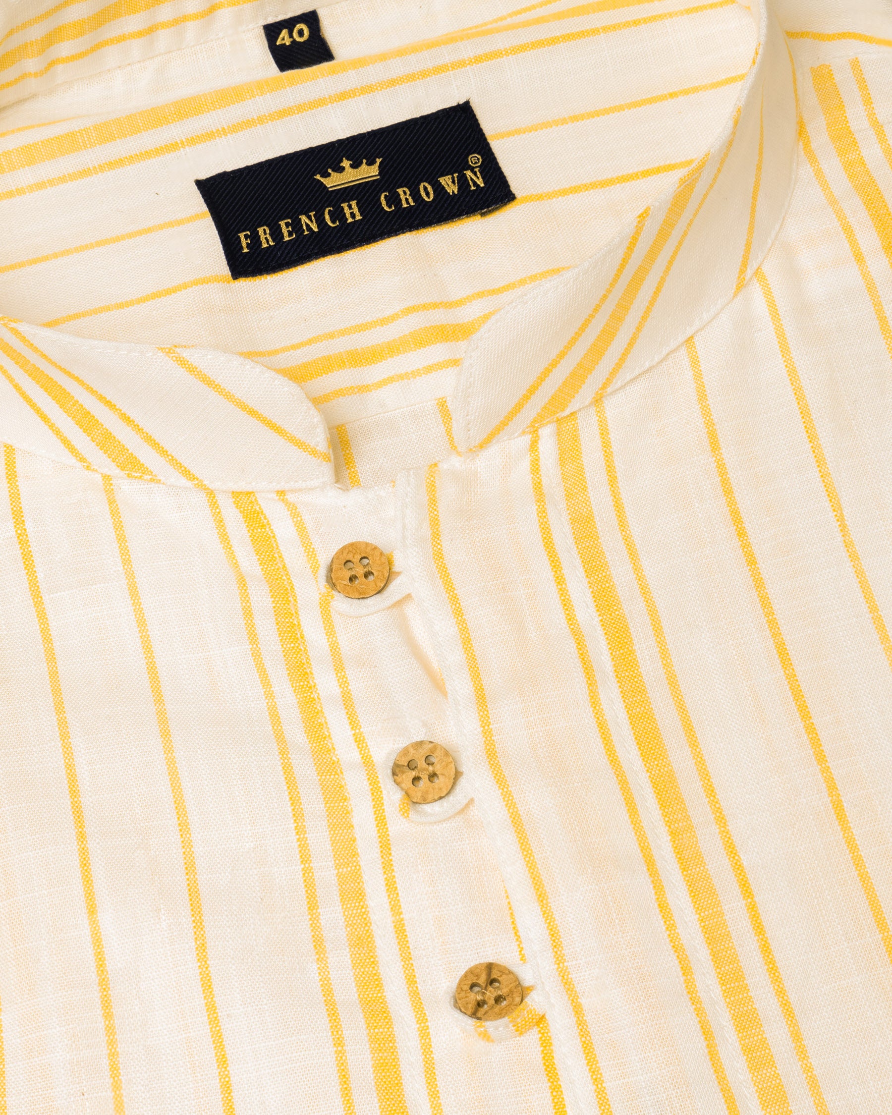 Albescent White with Goldenrod Striped Luxurious Linen Shirt 5813-KS-38, 5813-KS-H-38, 5813-KS-39, 5813-KS-H-39, 5813-KS-40, 5813-KS-H-40, 5813-KS-42, 5813-KS-H-42, 5813-KS-44, 5813-KS-H-44, 5813-KS-46, 5813-KS-H-46, 5813-KS-48, 5813-KS-H-48, 5813-KS-50, 5813-KS-H-50, 5813-KS-52, 5813-KS-H-52