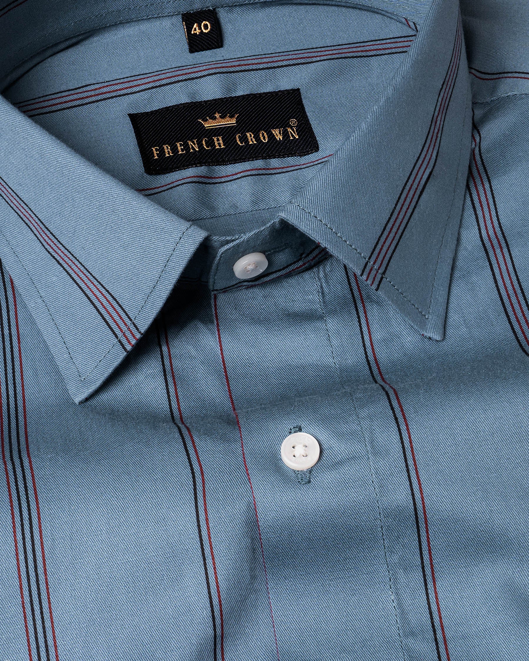 Gothic Grey Striped Royal Oxford Shirt 5983-38, 5983-H-38, 5983-39, 5983-H-39, 5983-40, 5983-H-40, 5983-42, 5983-H-42, 5983-44, 5983-H-44, 5983-46, 5983-H-46, 5983-48, 5983-H-48, 5983-50, 5983-H-50, 5983-52, 5983-H-52