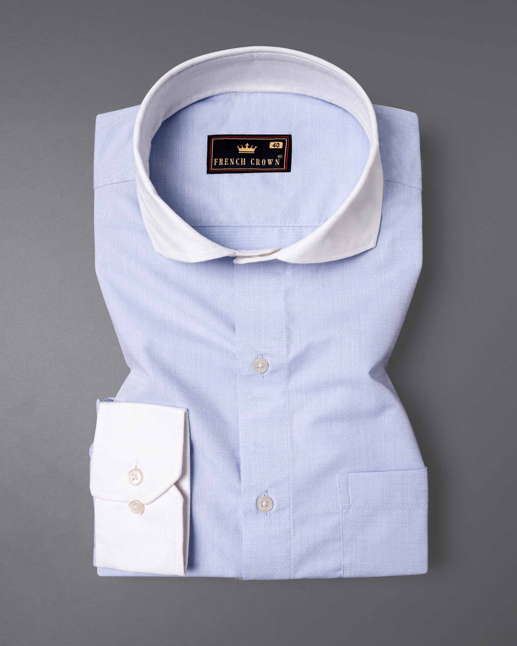 Hawkes Blue with White Collar Dobby Textured Premium Giza Cotton Shirt 5984-CA-WCC-38, 5984-CA-WCC-H-38, 5984-CA-WCC-39, 5984-CA-WCC-H-39, 5984-CA-WCC-40, 5984-CA-WCC-H-40, 5984-CA-WCC-42, 5984-CA-WCC-H-42, 5984-CA-WCC-44, 5984-CA-WCC-H-44, 5984-CA-WCC-46, 5984-CA-WCC-H-46, 5984-CA-WCC-48, 5984-CA-WCC-H-48, 5984-CA-WCC-50, 5984-CA-WCC-H-50, 5984-CA-WCC-52, 5984-CA-WCC-H-52