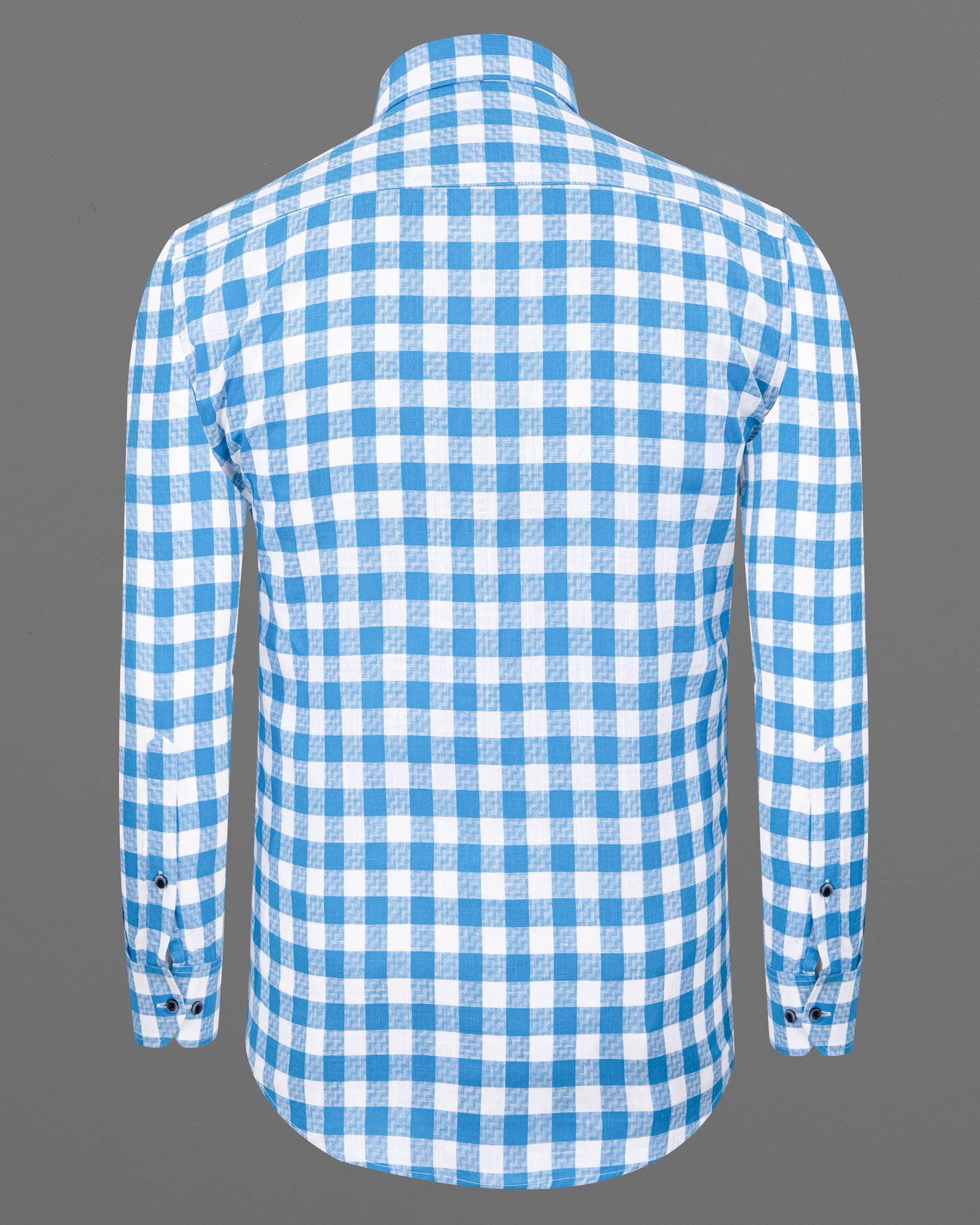 Bright White with Shakespeare Blue Twill Checkered Premium Cotton Shirt 6030-BLE-38, 6030-BLE-H-38, 6030-BLE-39, 6030-BLE-H-39, 6030-BLE-40, 6030-BLE-H-40, 6030-BLE-42, 6030-BLE-H-42, 6030-BLE-44, 6030-BLE-H-44, 6030-BLE-46, 6030-BLE-H-46, 6030-BLE-48, 6030-BLE-H-48, 6030-BLE-50, 6030-BLE-H-50, 6030-BLE-52, 6030-BLE-H-52