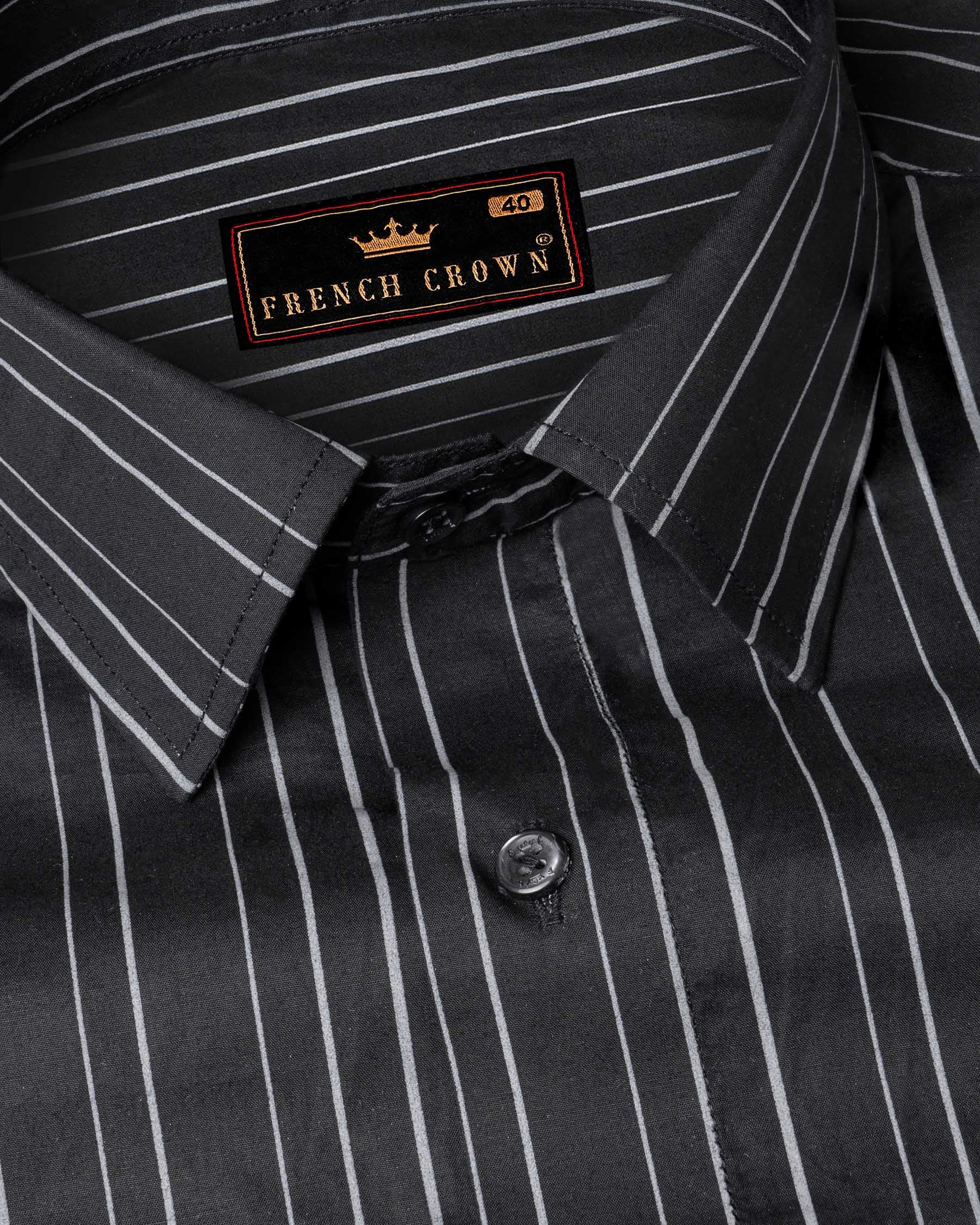 Jade Black Striped Super Soft Premium Cotton Shirt 6046-BLK-38, 6046-BLK-H-38, 6046-BLK-39, 6046-BLK-H-39, 6046-BLK-40, 6046-BLK-H-40, 6046-BLK-42, 6046-BLK-H-42, 6046-BLK-44, 6046-BLK-H-44, 6046-BLK-46, 6046-BLK-H-46, 6046-BLK-48, 6046-BLK-H-48, 6046-BLK-50, 6046-BLK-H-50, 6046-BLK-52, 6046-BLK-H-52