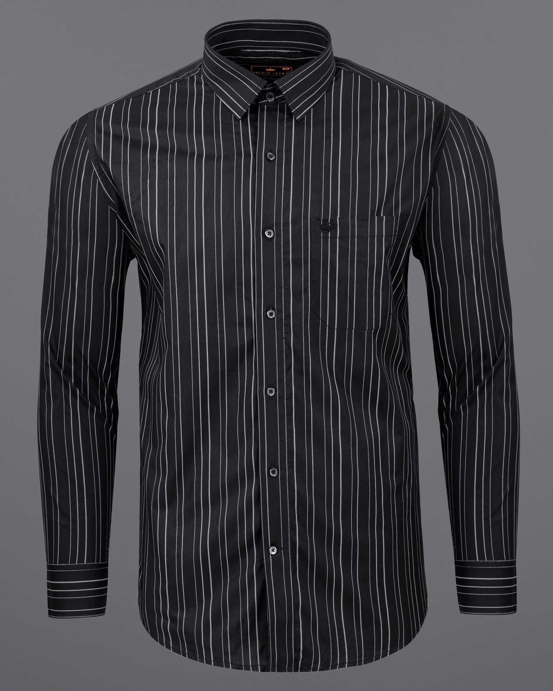 Jade Black Striped Super Soft Premium Cotton Shirt 6046-BLK-38, 6046-BLK-H-38, 6046-BLK-39, 6046-BLK-H-39, 6046-BLK-40, 6046-BLK-H-40, 6046-BLK-42, 6046-BLK-H-42, 6046-BLK-44, 6046-BLK-H-44, 6046-BLK-46, 6046-BLK-H-46, 6046-BLK-48, 6046-BLK-H-48, 6046-BLK-50, 6046-BLK-H-50, 6046-BLK-52, 6046-BLK-H-52