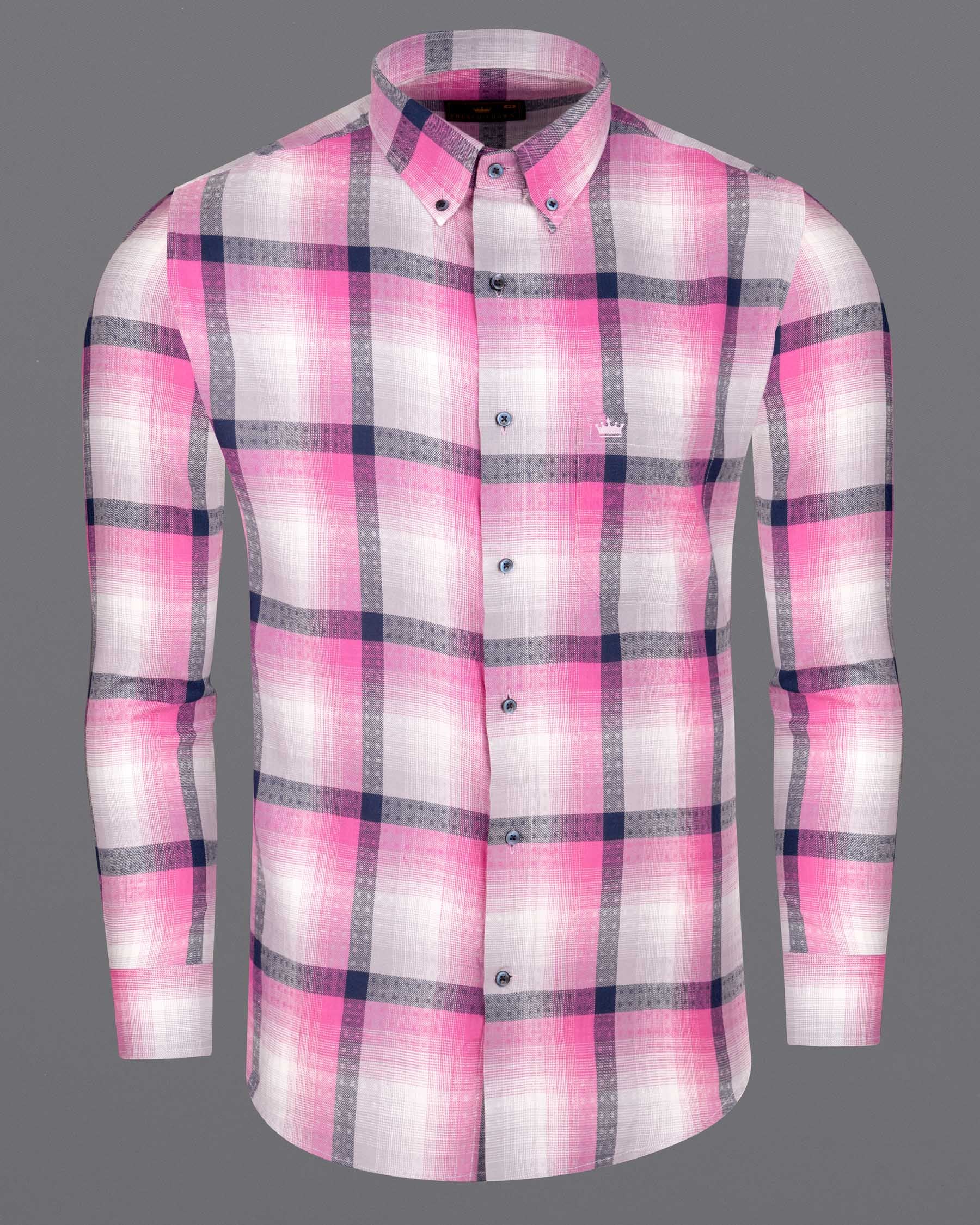 Bright White with Persian Pink Windowpane Twill Premium Cotton Shirt 6125-BD-BLE-38, 6125-BD-BLE-H-38, 6125-BD-BLE-39, 6125-BD-BLE-H-39, 6125-BD-BLE-40, 6125-BD-BLE-H-40, 6125-BD-BLE-42, 6125-BD-BLE-H-42, 6125-BD-BLE-44, 6125-BD-BLE-H-44, 6125-BD-BLE-46, 6125-BD-BLE-H-46, 6125-BD-BLE-48, 6125-BD-BLE-H-48, 6125-BD-BLE-50, 6125-BD-BLE-H-50, 6125-BD-BLE-52, 6125-BD-BLE-H-52