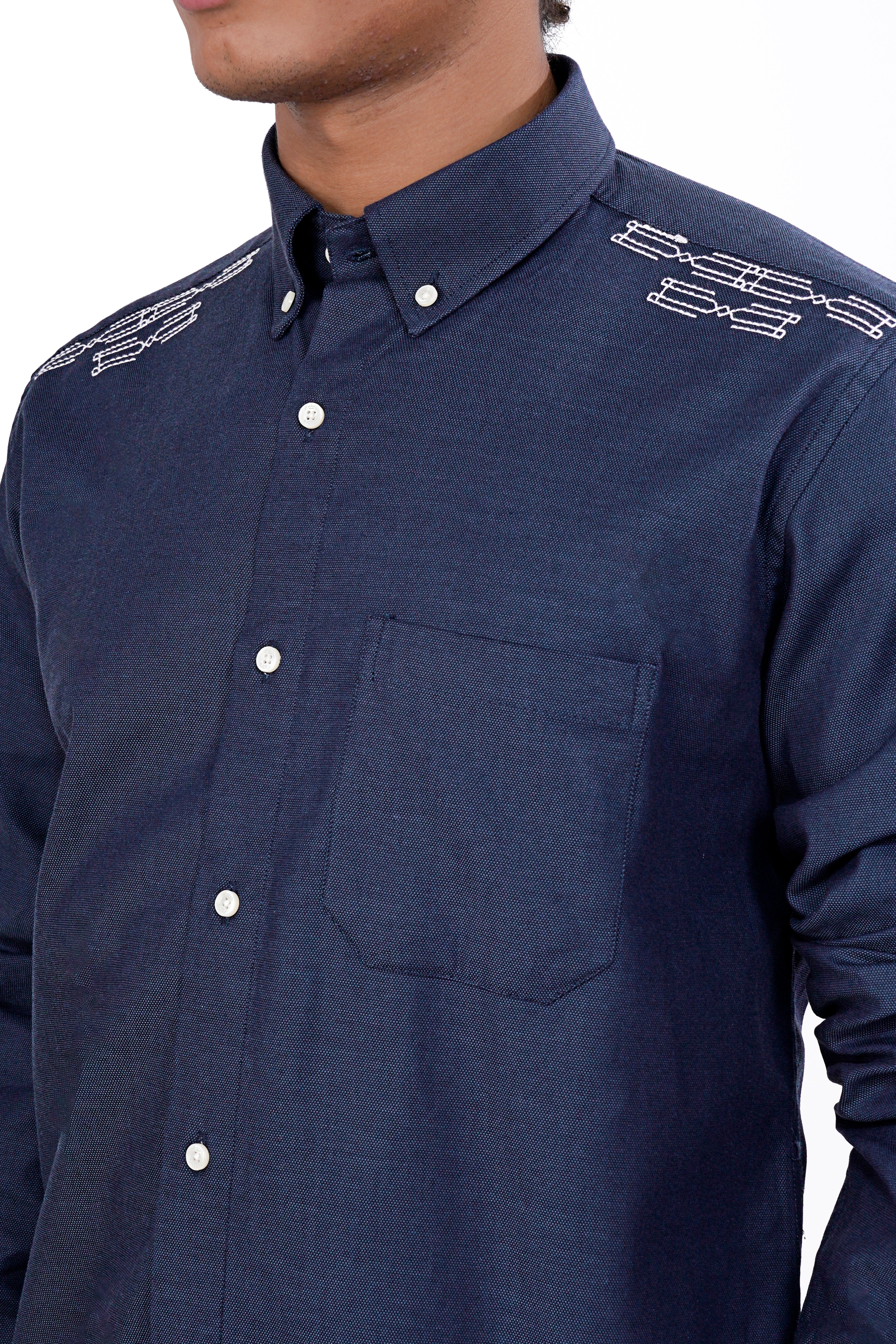 Cloud Burst Blue and White Handstitched Embroidered Royal Oxford Designer Shirt 6134-BD-OS-E225-38, 6134-BD-OS-E225-H-38, 6134-BD-OS-E225-39, 6134-BD-OS-E225-H-39, 6134-BD-OS-E225-40, 6134-BD-OS-E225-H-40, 6134-BD-OS-E225-42, 6134-BD-OS-E225-H-42, 6134-BD-OS-E225-44, 6134-BD-OS-E225-H-44, 6134-BD-OS-E225-46, 6134-BD-OS-E225-H-46, 6134-BD-OS-E225-48, 6134-BD-OS-E225-H-48, 6134-BD-OS-E225-50, 6134-BD-OS-E225-H-50, 6134-BD-OS-E225-52, 6134-BD-OS-E225-H-52