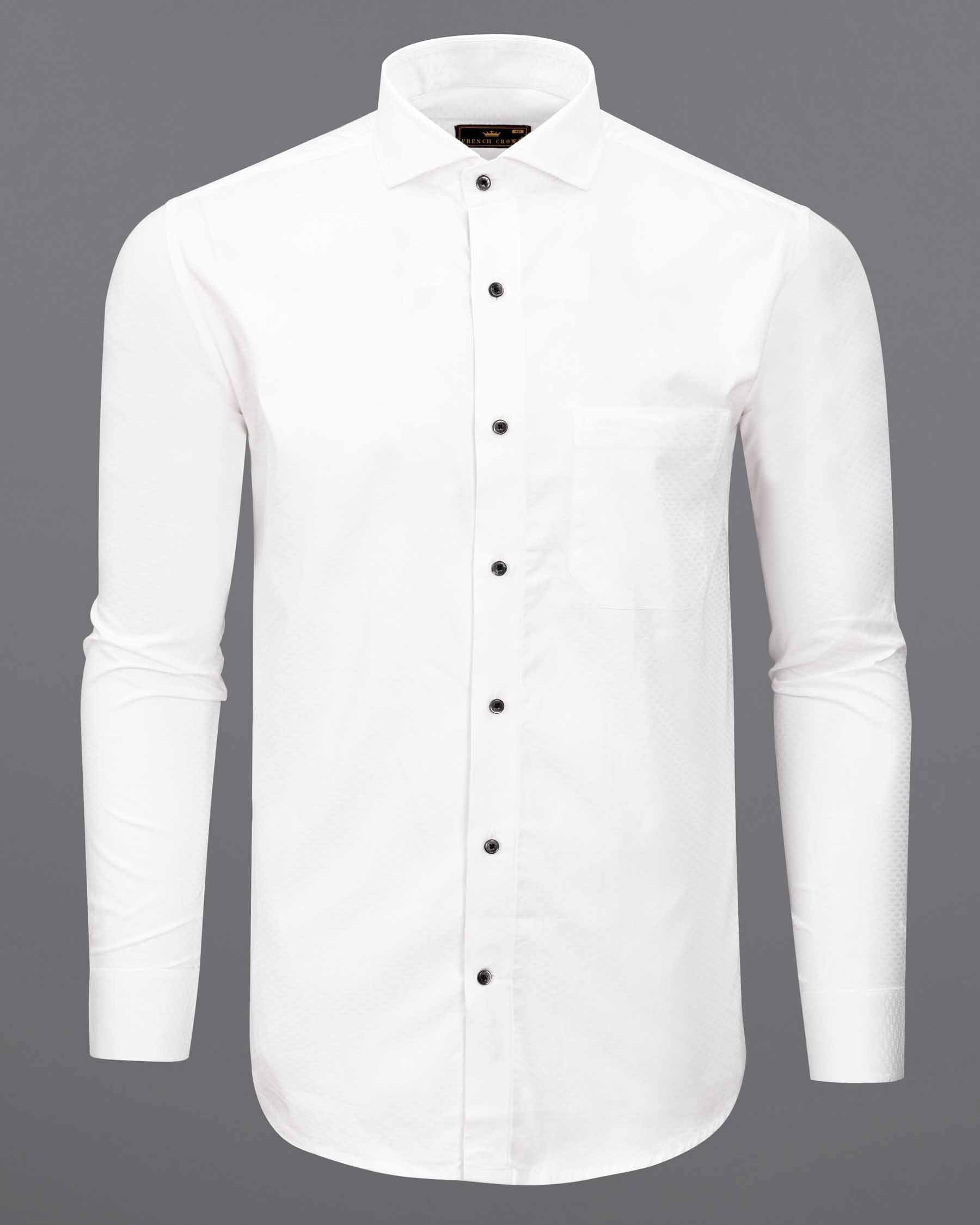 Bright White Dobby Premium Giza Cotton Shirt 6152-CA-BLK-38, 6152-CA-BLK-H-38, 6152-CA-BLK-39, 6152-CA-BLK-H-39, 6152-CA-BLK-40, 6152-CA-BLK-H-40, 6152-CA-BLK-42, 6152-CA-BLK-H-42, 6152-CA-BLK-44, 6152-CA-BLK-H-44, 6152-CA-BLK-46, 6152-CA-BLK-H-46, 6152-CA-BLK-48, 6152-CA-BLK-H-48, 6152-CA-BLK-50, 6152-CA-BLK-H-50, 6152-CA-BLK-52, 6152-CA-BLK-H-52