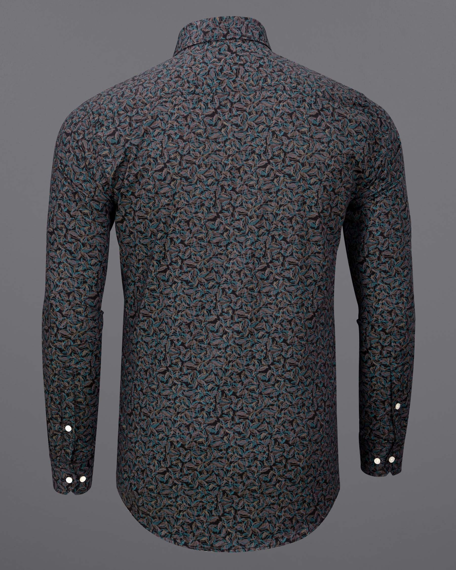 Jade Black Leaves Printed Super Soft Premium Cotton Shirt 6153-CA-38, 6153-CA-H-38, 6153-CA-39, 6153-CA-H-39, 6153-CA-40, 6153-CA-H-40, 6153-CA-42, 6153-CA-H-42, 6153-CA-44, 6153-CA-H-44, 6153-CA-46, 6153-CA-H-46, 6153-CA-48, 6153-CA-H-48, 6153-CA-50, 6153-CA-H-50, 6153-CA-52, 6153-CA-H-52