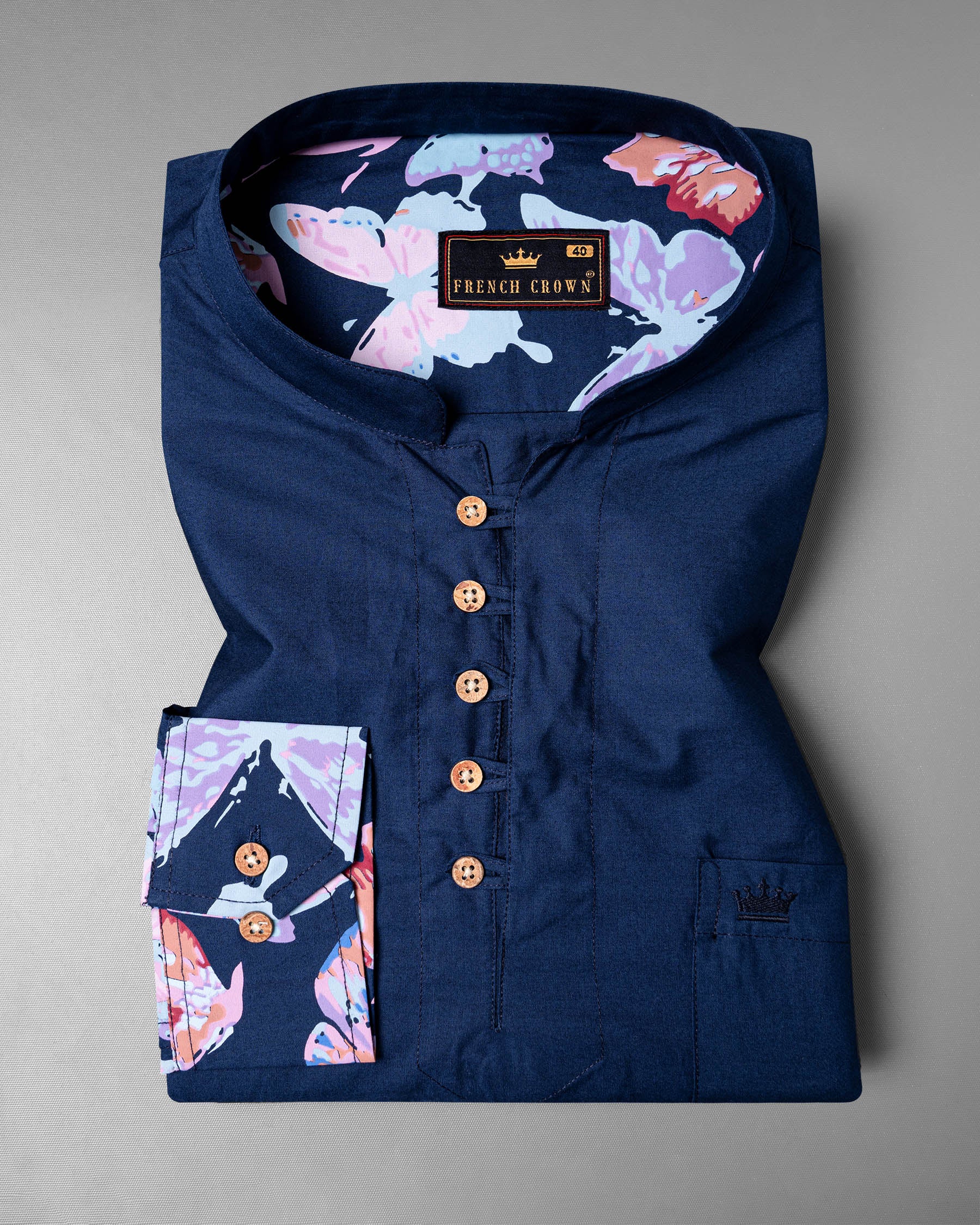 Cloud Burst Blue Butterfly Printed Premium Cotton Kurta Shirt 6174-KS-38, 6174-KS-H-38, 6174-KS-39, 6174-KS-H-39, 6174-KS-40, 6174-KS-H-40, 6174-KS-42, 6174-KS-H-42, 6174-KS-44, 6174-KS-H-44, 6174-KS-46, 6174-KS-H-46, 6174-KS-48, 6174-KS-H-48, 6174-KS-50, 6174-KS-H-50, 6174-KS-52, 6174-KS-H-52