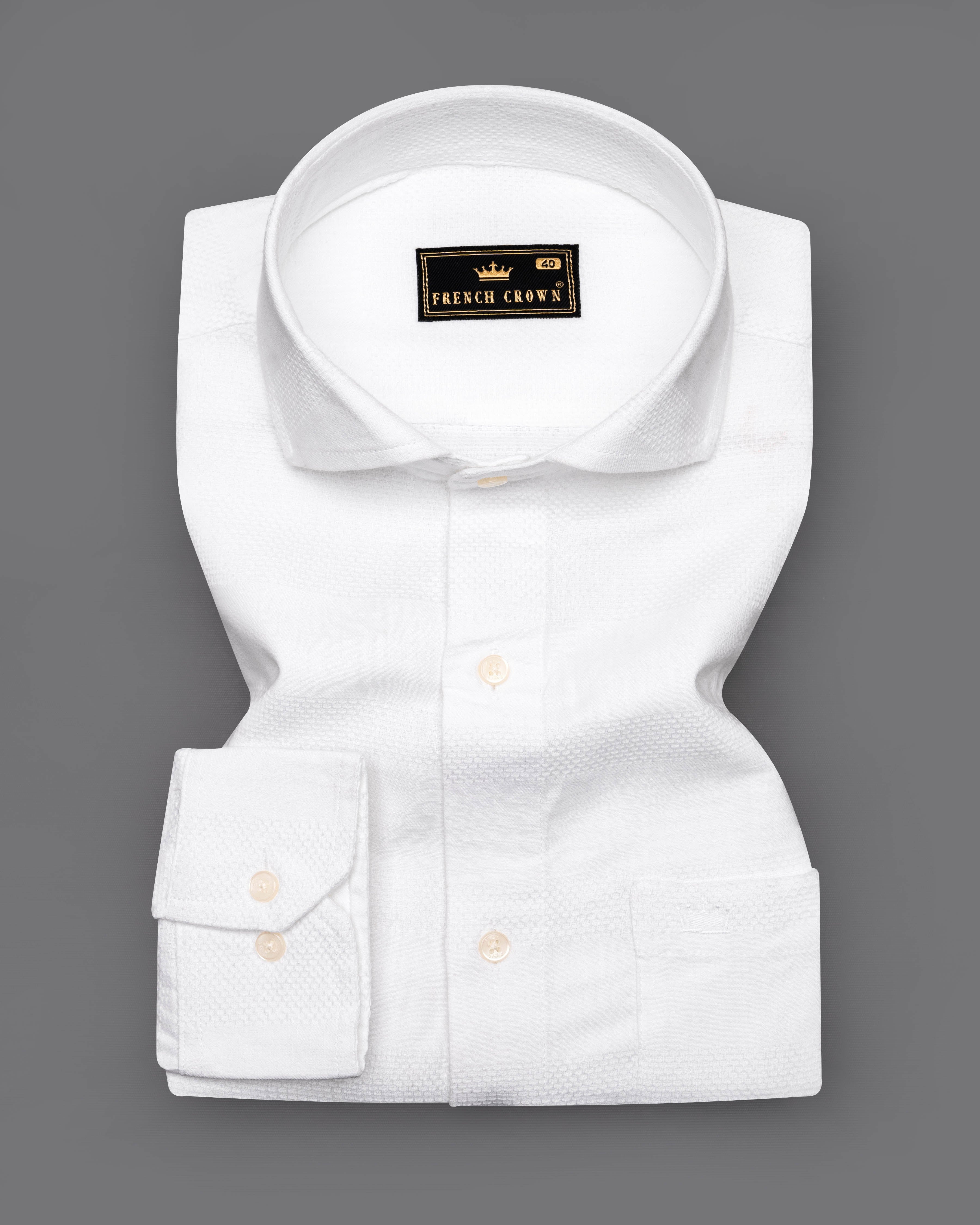 Bright White with Traditional Hand Embroidered Dobby Premium Giza Cotton Shirt 6187-CA-E076-38, 6187-CA-E076-H-38, 6187-CA-E076-39, 6187-CA-E076-H-39, 6187-CA-E076-40, 6187-CA-E076-H-40, 6187-CA-E076-42, 6187-CA-E076-H-42, 6187-CA-E076-44, 6187-CA-E076-H-44, 6187-CA-E076-46, 6187-CA-E076-H-46, 6187-CA-E076-48, 6187-CA-E076-H-48, 6187-CA-E076-50, 6187-CA-E076-H-50, 6187-CA-E076-52, 6187-CA-E076-H-52