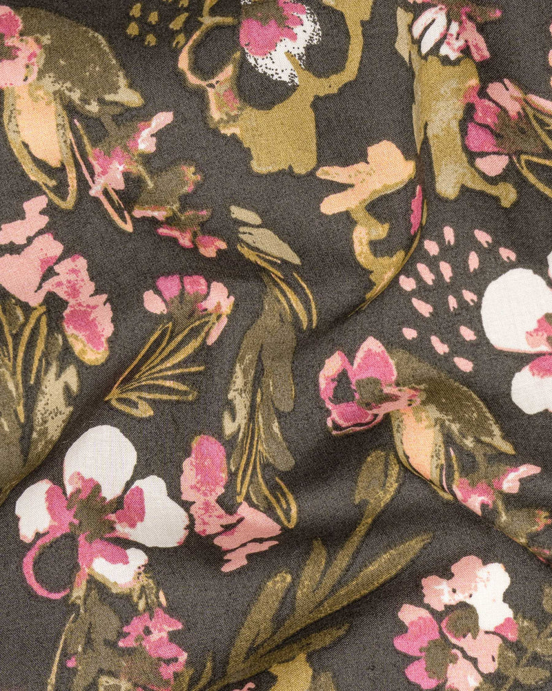 Space Shuttle Floral Printed Premium Cotton Shirt 6206-38, 6206-H-38, 6206-39, 6206-H-39, 6206-40, 6206-H-40, 6206-42, 6206-H-42, 6206-44, 6206-H-44, 6206-46, 6206-H-46, 6206-48, 6206-H-48, 6206-50, 6206-H-50, 6206-52, 6206-H-52