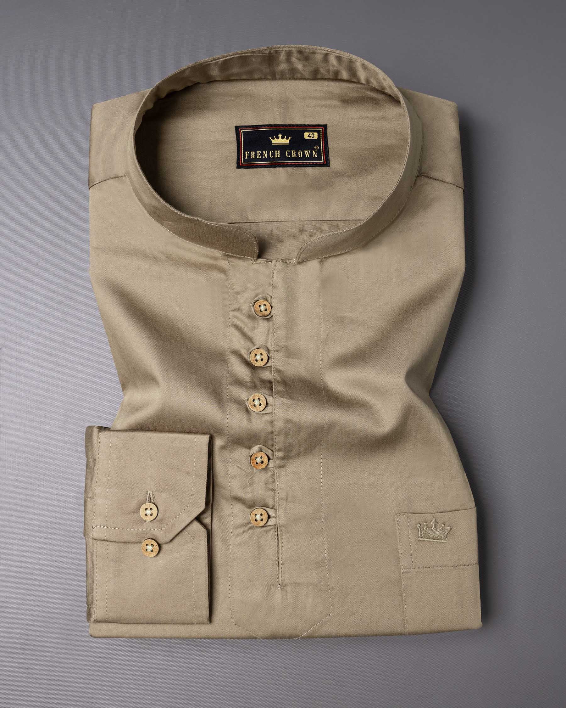 Pale Oyster Super Soft Premium Cotton Kurta Shirt 6366-KS-38,6366-KS-H-38,6366-KS-39,6366-KS-H-39,6366-KS-40,6366-KS-H-40,6366-KS-42,6366-KS-H-42,6366-KS-44,6366-KS-H-44,6366-KS-46,6366-KS-H-46,6366-KS-48,6366-KS-H-48,6366-KS-50,6366-KS-H-50,6366-KS-52,6366-KS-H-52