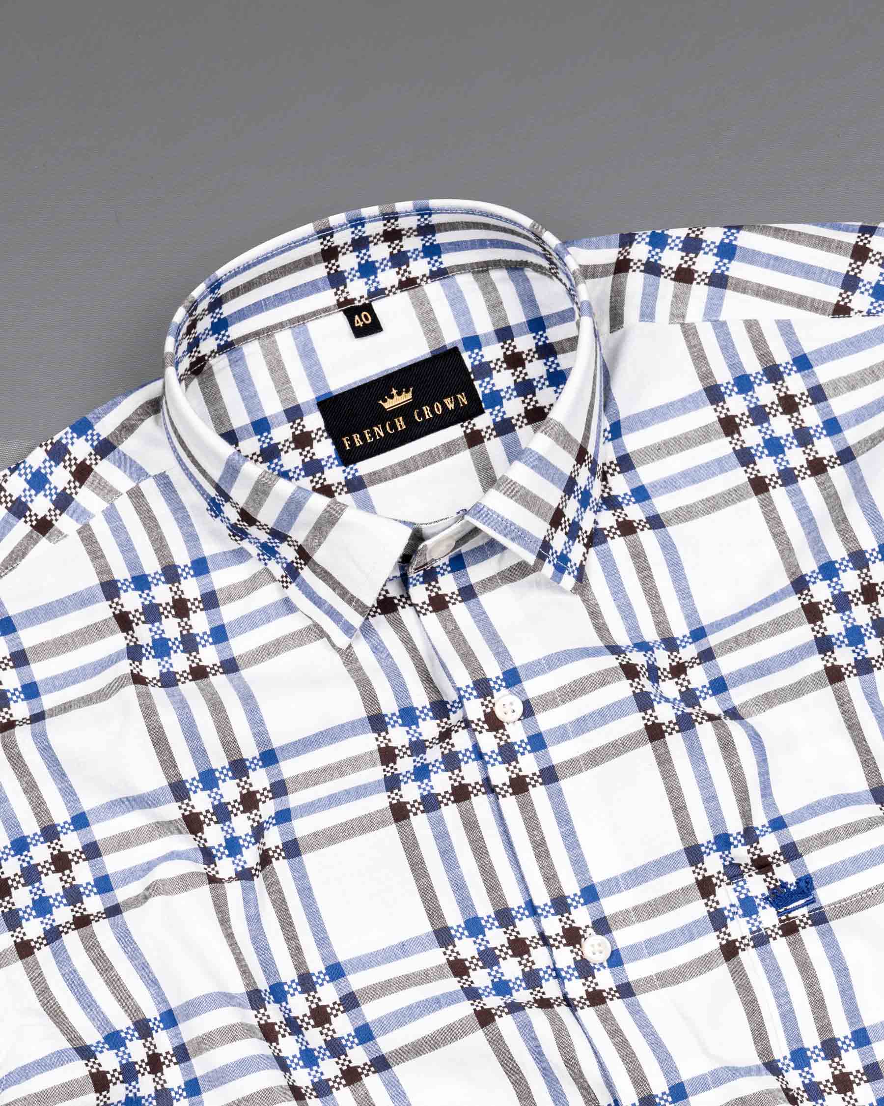 Bright White Plaid Dobby Textured Premium Giza Cotton Shirt 6431-38, 6431-H-38, 6431-39, 6431-H-39, 6431-40, 6431-H-40, 6431-42, 6431-H-42, 6431-44, 6431-H-44, 6431-46, 6431-H-46, 6431-48, 6431-H-48, 6431-50, 6431-H-50, 6431-52, 6431-H-52