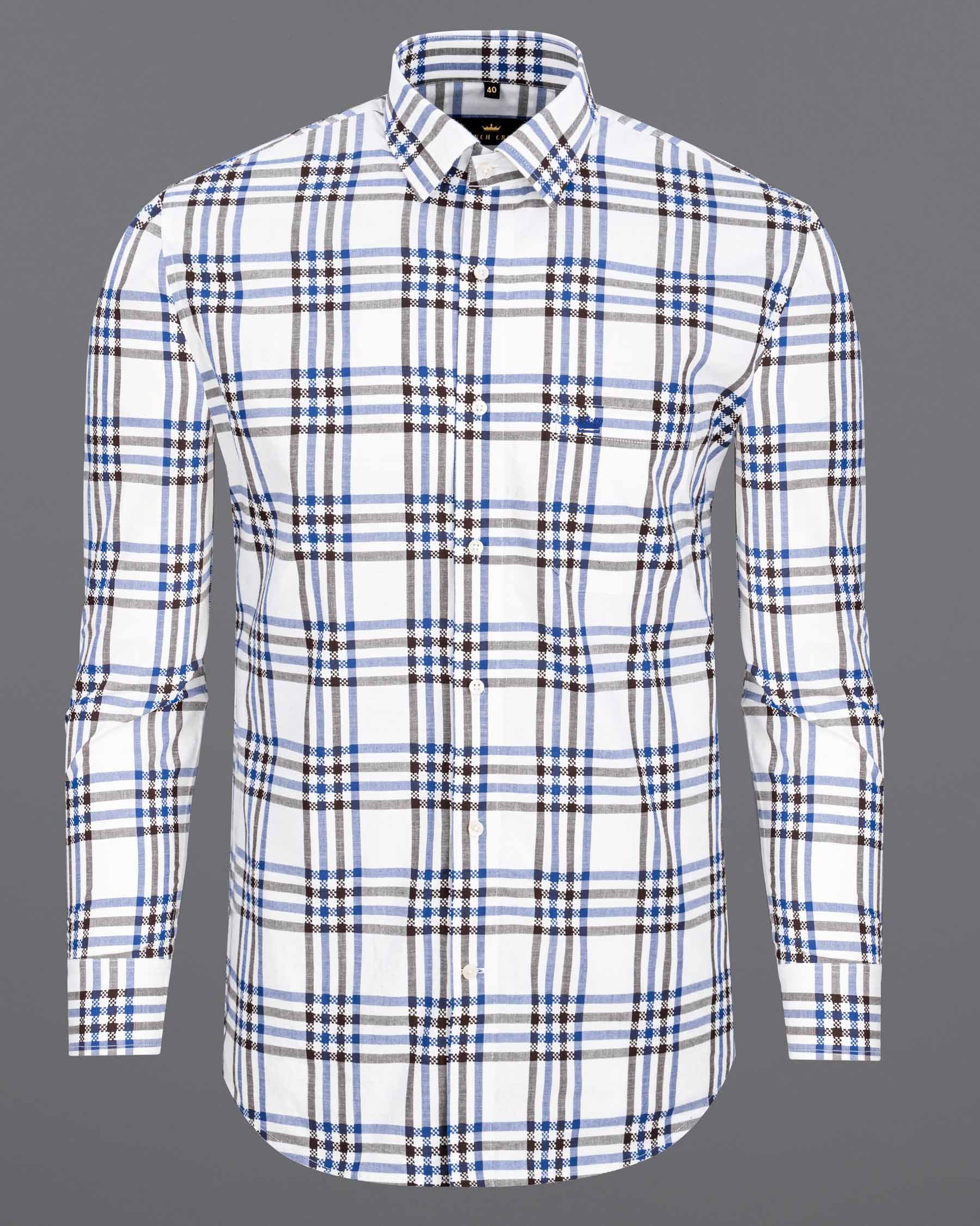 Bright White Plaid Dobby Textured Premium Giza Cotton Shirt 6431-38, 6431-H-38, 6431-39, 6431-H-39, 6431-40, 6431-H-40, 6431-42, 6431-H-42, 6431-44, 6431-H-44, 6431-46, 6431-H-46, 6431-48, 6431-H-48, 6431-50, 6431-H-50, 6431-52, 6431-H-52
