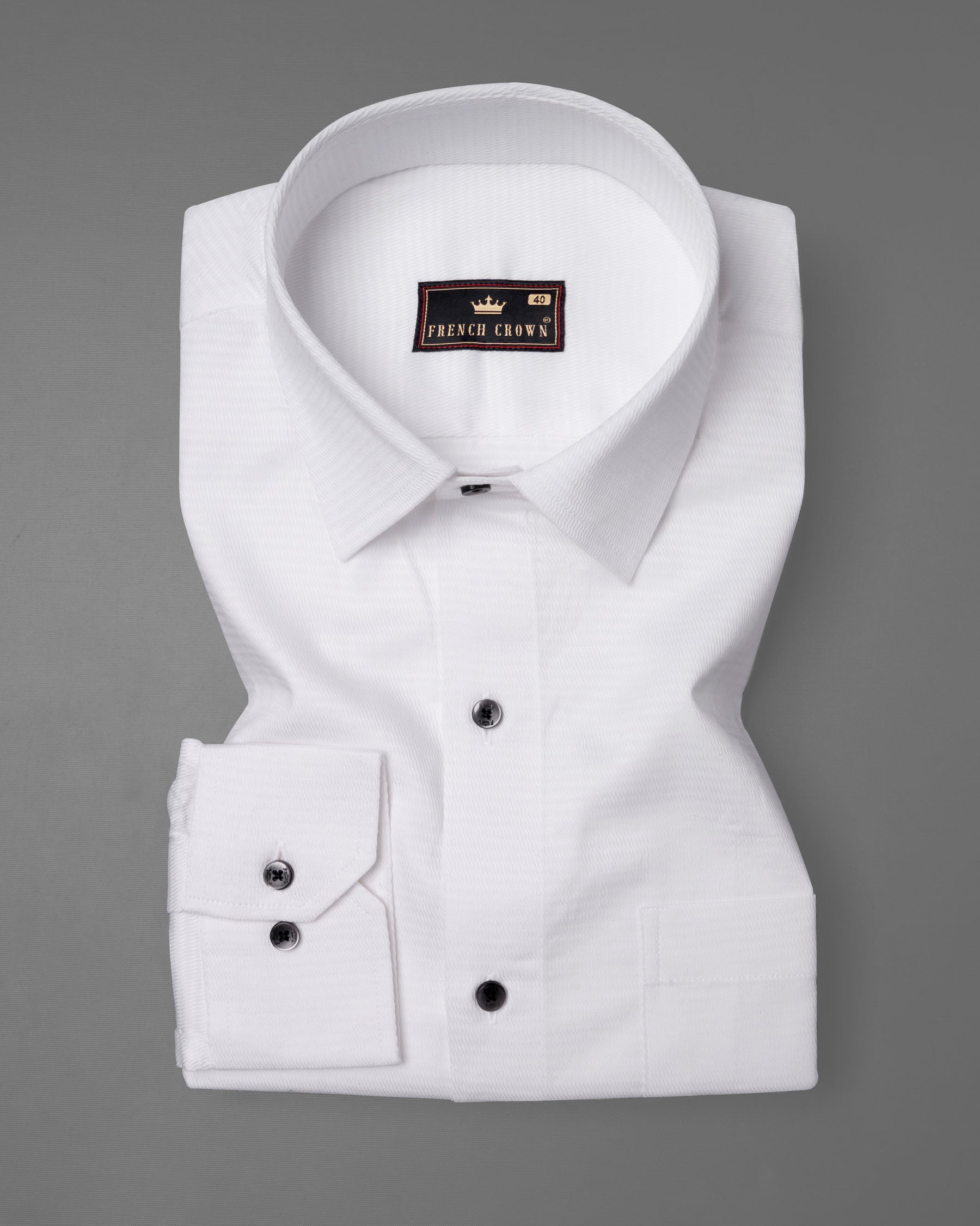 Bright White Dobby Textured Premium Giza Cotton Shirt  6436-BLK-38, 6436-BLK-H-38, 6436-BLK-39, 6436-BLK-H-39, 6436-BLK-40, 6436-BLK-H-40, 6436-BLK-42, 6436-BLK-H-42, 6436-BLK-44, 6436-BLK-H-44, 6436-BLK-46, 6436-BLK-H-46, 6436-BLK-48, 6436-BLK-H-48, 6436-BLK-50, 6436-BLK-H-50, 6436-BLK-52, 6436-BLK-H-52