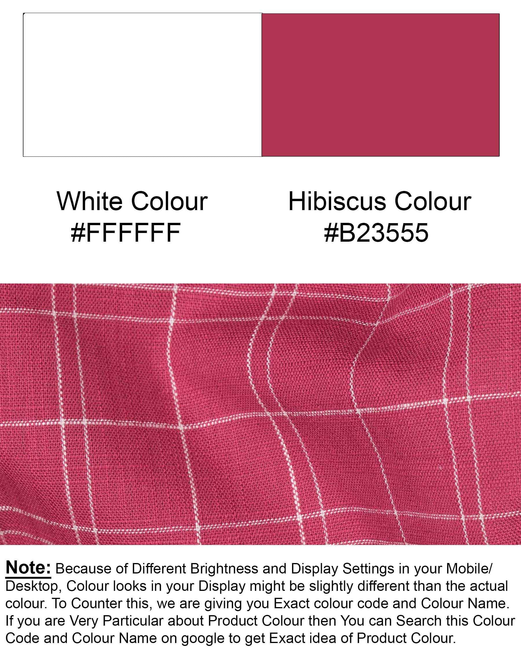 Hibiscus Red Checkered Luxurious Linen Kurta Shirt 6441-KS-38, 6441-KS-H-38, 6441-KS-39, 6441-KS-H-39, 6441-KS-40, 6441-KS-H-40, 6441-KS-42, 6441-KS-H-42, 6441-KS-44, 6441-KS-H-44, 6441-KS-46, 6441-KS-H-46, 6441-KS-48, 6441-KS-H-48, 6441-KS-50, 6441-KS-H-50, 6441-KS-52, 6441-KS-H-52