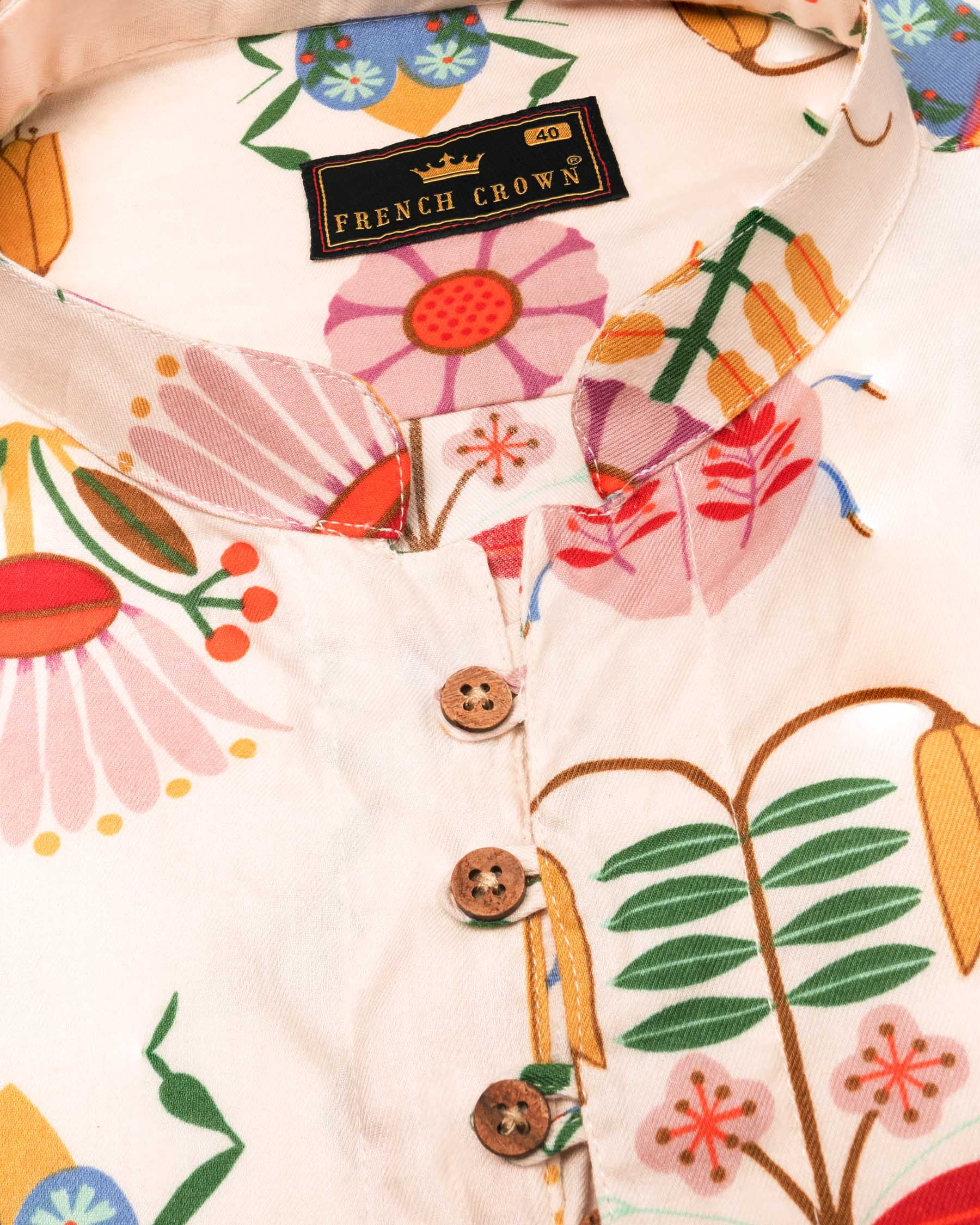 Brandy Beige Bugs and flowers Printed Super Soft Flannel Kurta Shirt  6457-KS-38, 6457-KS-H-38, 6457-KS-39, 6457-KS-H-39, 6457-KS-40, 6457-KS-H-40, 6457-KS-42, 6457-KS-H-42, 6457-KS-44, 6457-KS-H-44, 6457-KS-46, 6457-KS-H-46, 6457-KS-48, 6457-KS-H-48, 6457-KS-50, 6457-KS-H-50, 6457-KS-52, 6457-KS-H-52