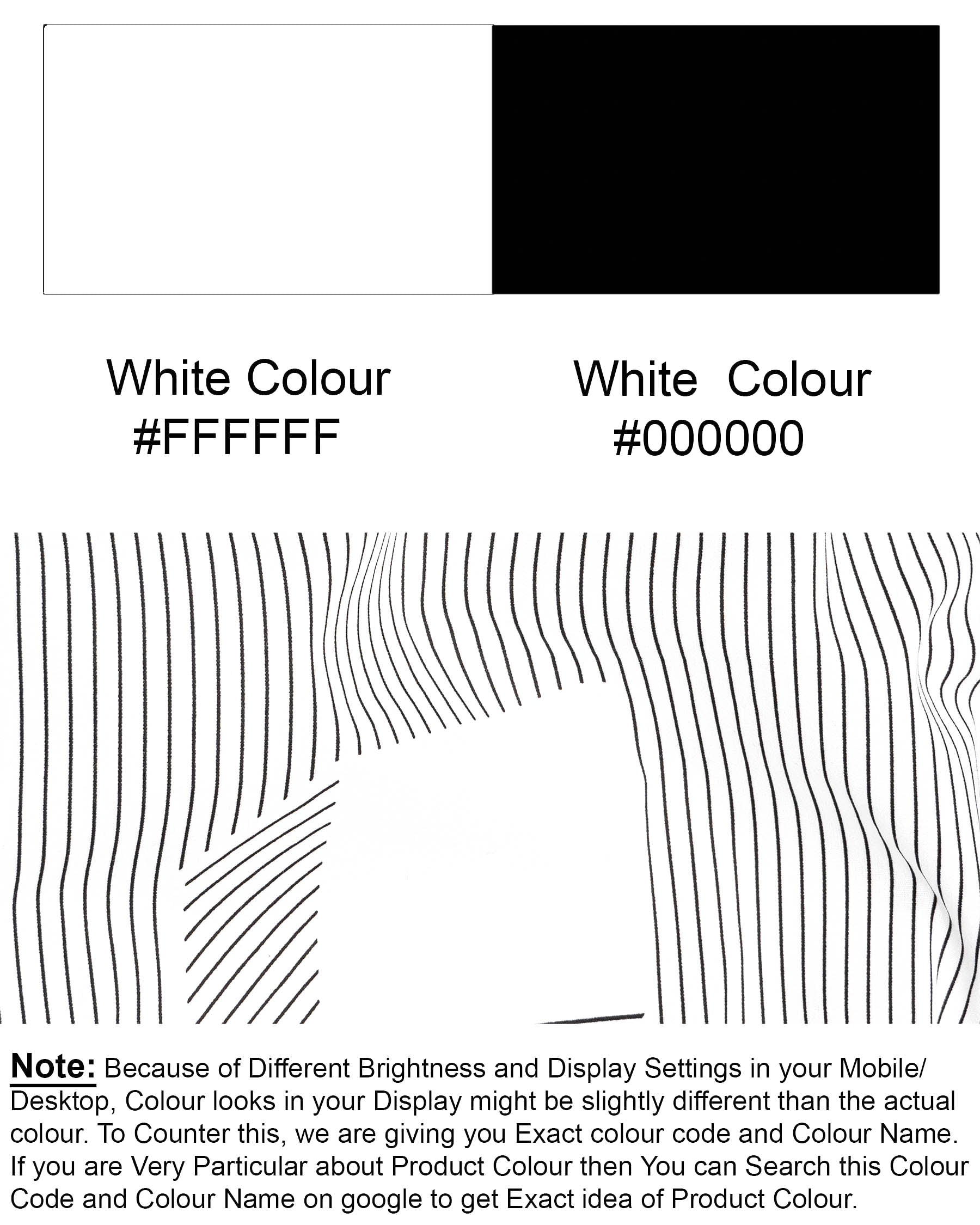 Bright White 3D Box Patterned Premium Cotton Shirt