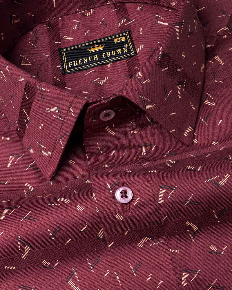 Corovan Maroon Striped Printed Dobby Textured Premium Giza Cotton Shirt 6471-MN-38, 6471-MN-H-38, 6471-MN-39, 6471-MN-H-39, 6471-MN-40, 6471-MN-H-40, 6471-MN-42, 6471-MN-H-42, 6471-MN-44, 6471-MN-H-44, 6471-MN-46, 6471-MN-H-46, 6471-MN-48, 6471-MN-H-48, 6471-MN-50, 6471-MN-H-50, 6471-MN-52, 6471-MN-H-52