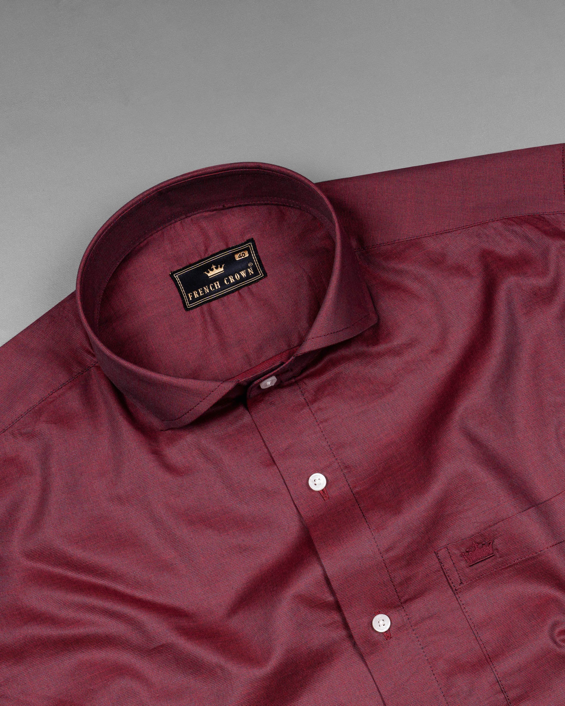 Cordovan Maroon Chambray Textured Shirt  6481-CA-38, 6481-CA-H-38, 6481-CA-39, 6481-CA-H-39, 6481-CA-40, 6481-CA-H-40, 6481-CA-42, 6481-CA-H-42, 6481-CA-44, 6481-CA-H-44, 6481-CA-46, 6481-CA-H-46, 6481-CA-48, 6481-CA-H-48, 6481-CA-50, 6481-CA-H-50, 6481-CA-52, 6481-CA-H-52