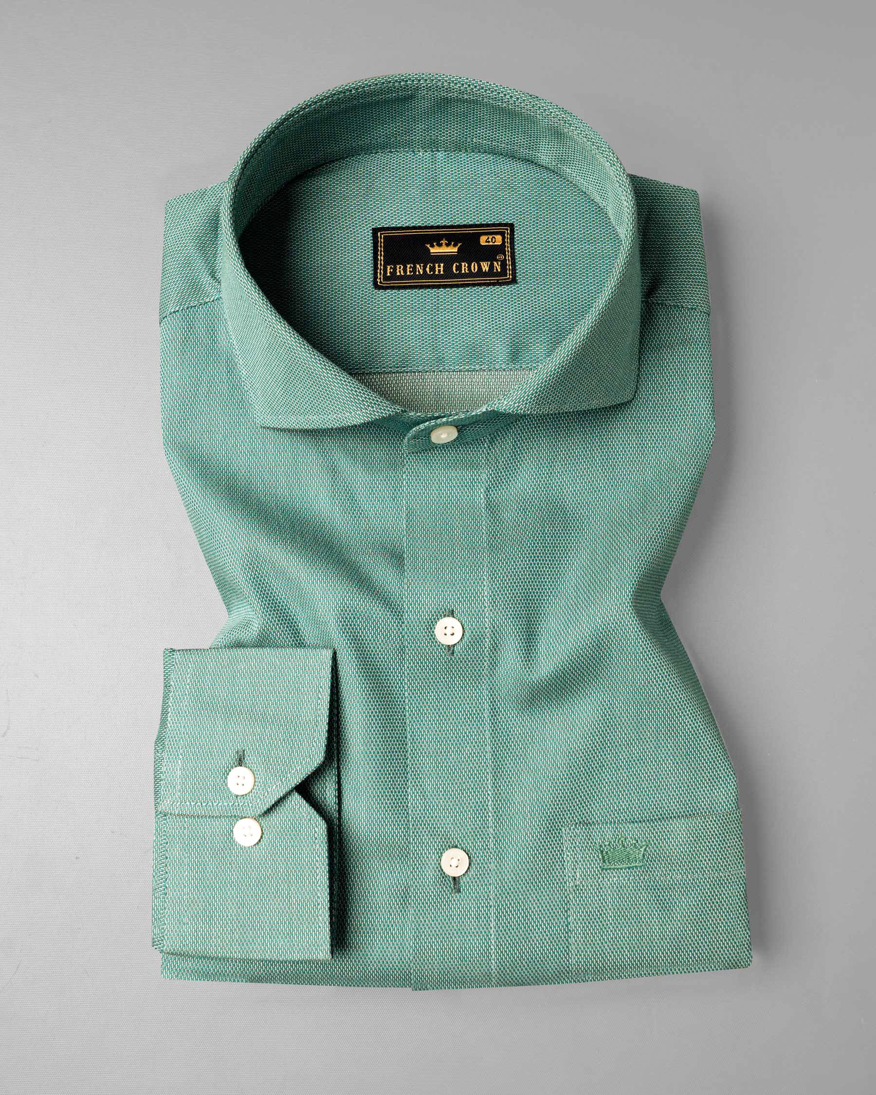 Dark Aqua Green Dobby Textured Premium Giza Cotton Shirt 6490-CA-38, 6490-CA-H-38, 6490-CA-39, 6490-CA-H-39, 6490-CA-40, 6490-CA-H-40, 6490-CA-42, 6490-CA-H-42, 6490-CA-44, 6490-CA-H-44, 6490-CA-46, 6490-CA-H-46, 6490-CA-48, 6490-CA-H-48, 6490-CA-50, 6490-CA-H-50, 6490-CA-52, 6490-CA-H-52