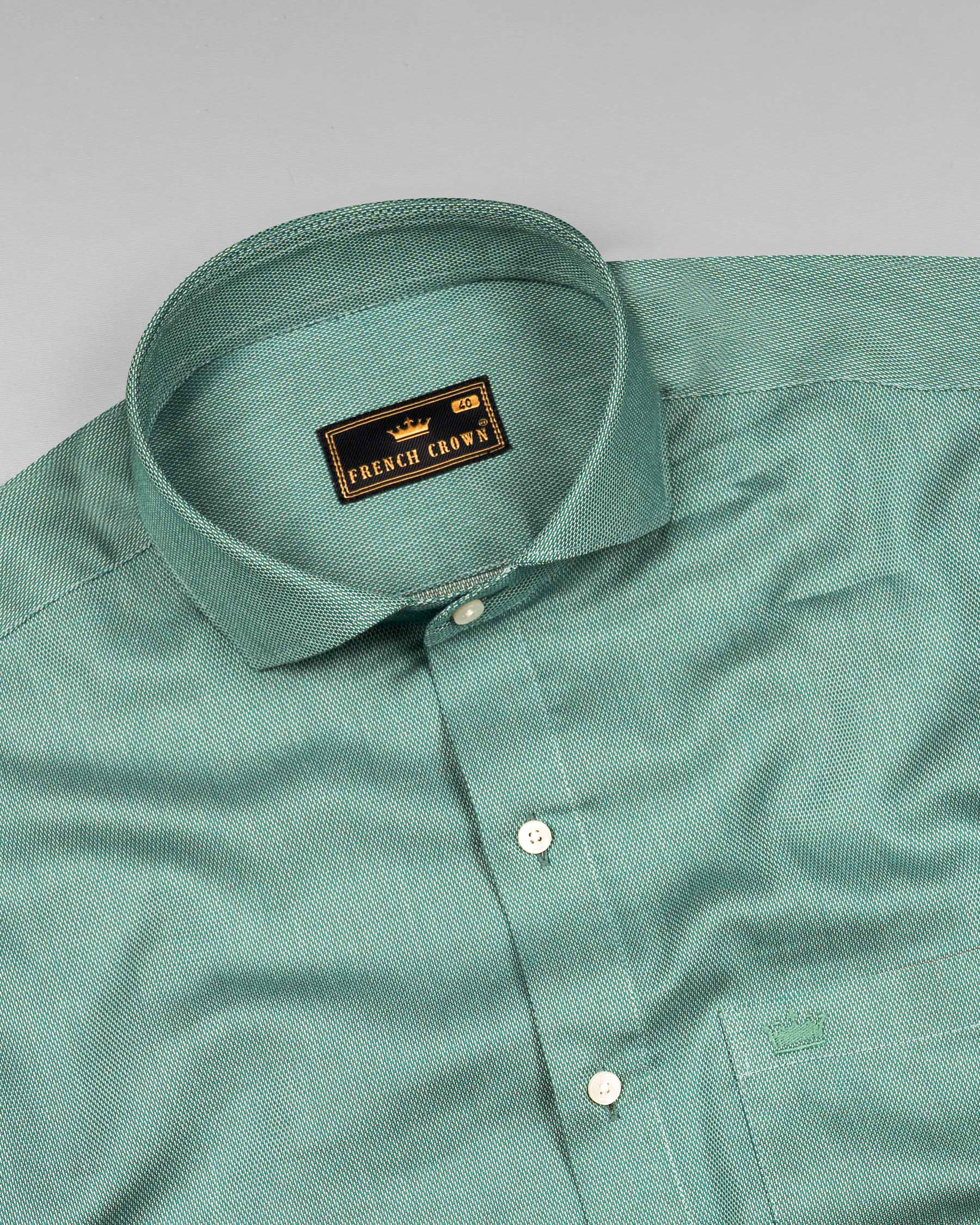 Dark Aqua Green Dobby Textured Premium Giza Cotton Shirt 6490-CA-38, 6490-CA-H-38, 6490-CA-39, 6490-CA-H-39, 6490-CA-40, 6490-CA-H-40, 6490-CA-42, 6490-CA-H-42, 6490-CA-44, 6490-CA-H-44, 6490-CA-46, 6490-CA-H-46, 6490-CA-48, 6490-CA-H-48, 6490-CA-50, 6490-CA-H-50, 6490-CA-52, 6490-CA-H-52