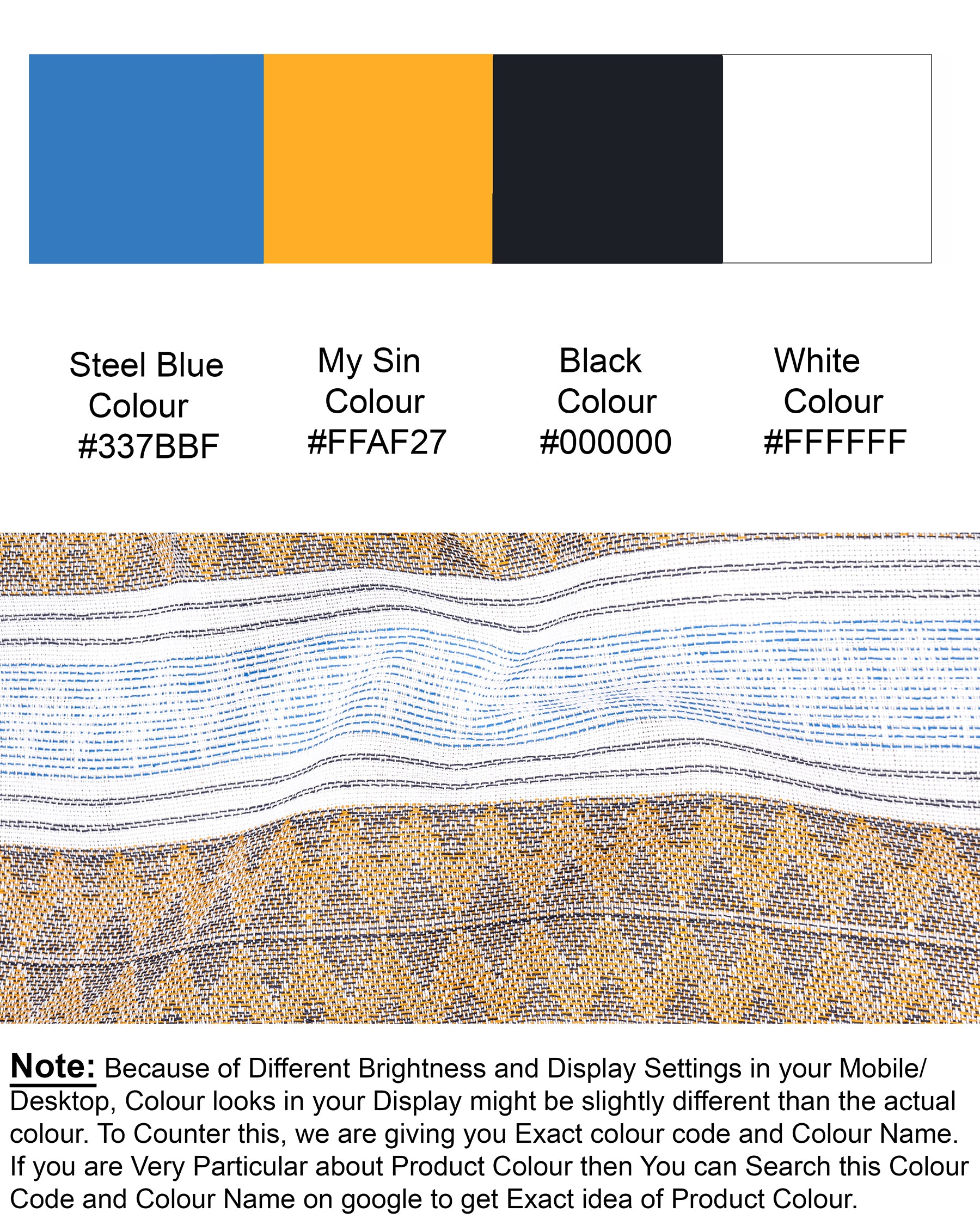 Bright White with Brown Dobby Textured Premium Cotton Overshirt/Shacket