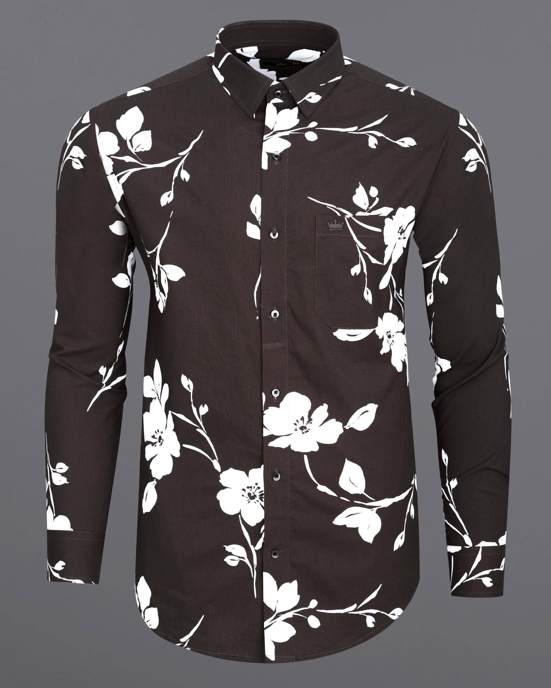 Thunder Brown Floral Printed Premium Cotton Shirt 6630-BLK-38,6630-BLK-H-38,6630-BLK-39,6630-BLK-H-39,6630-BLK-40,6630-BLK-H-40,6630-BLK-42,6630-BLK-H-42,6630-BLK-44,6630-BLK-H-44,6630-BLK-46,6630-BLK-H-46,6630-BLK-48,6630-BLK-H-48,6630-BLK-50,6630-BLK-H-50,6630-BLK-52,6630-BLK-H-52