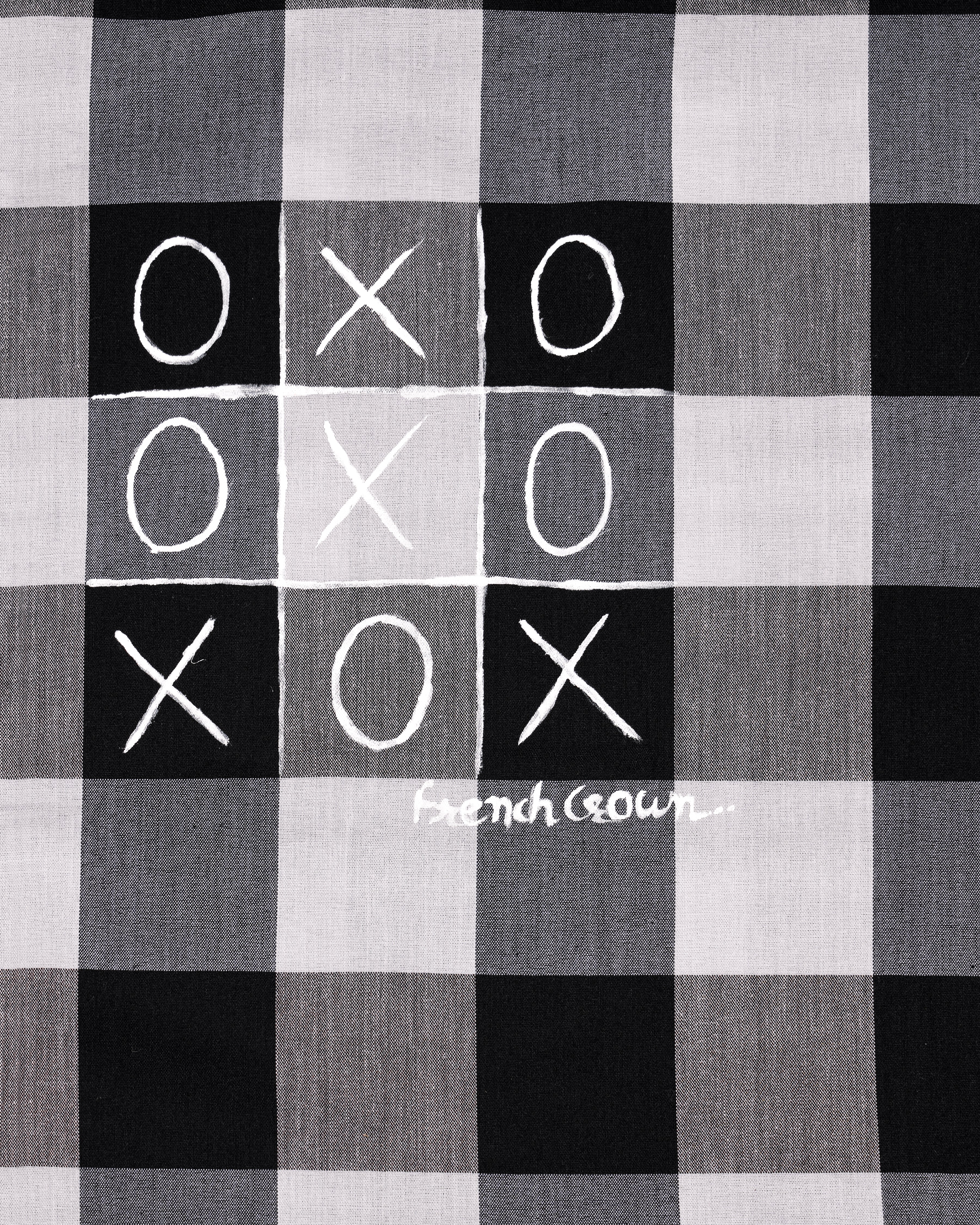 Jade Black and White Tic Tac Toe Hand-Painted Premium Cotton Designer Shirt 6645-BD-ART-38, 6645-BD-ART-H-38, 6645-BD-ART-39, 6645-BD-ART-H-39, 6645-BD-ART-40, 6645-BD-ART-H-40, 6645-BD-ART-42, 6645-BD-ART-H-42, 6645-BD-ART-44, 6645-BD-ART-H-44, 6645-BD-ART-46, 6645-BD-ART-H-46, 6645-BD-ART-48, 6645-BD-ART-H-48, 6645-BD-ART-50, 6645-BD-ART-H-50, 6645-BD-ART-52, 6645-BD-ART-H-52
