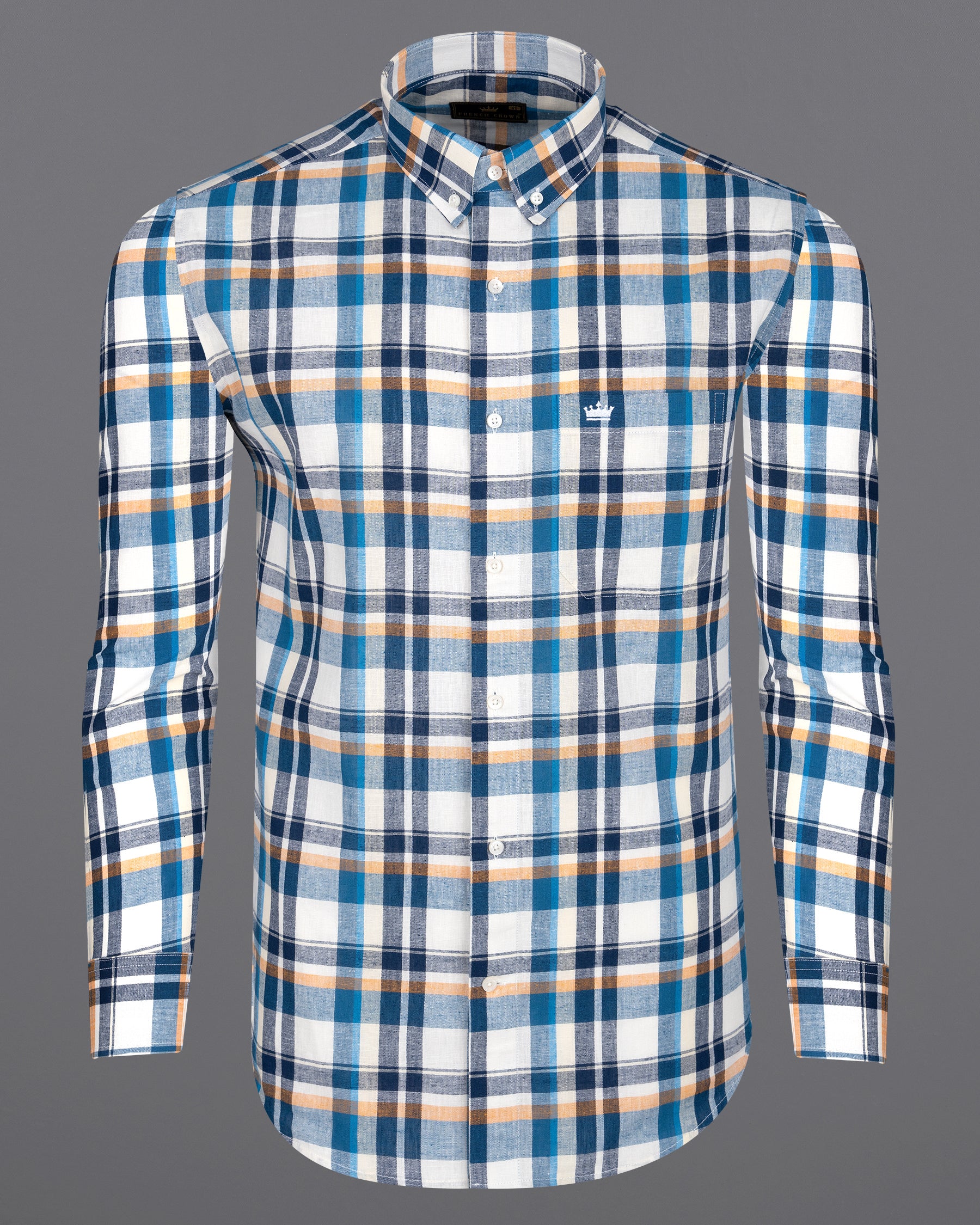 Shakespeare with Blue Whale Checkered Luxurious Linen Shirt 6725-BD-38,6725-BD-38,6725-BD-39,6725-BD-39,6725-BD-40,6725-BD-40,6725-BD-42,6725-BD-42,6725-BD-44,6725-BD-44,6725-BD-46,6725-BD-46,6725-BD-48,6725-BD-48,6725-BD-50,6725-BD-50,6725-BD-52,6725-BD-52