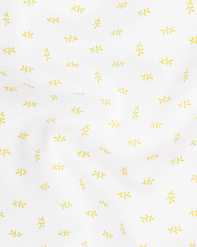 Bright White Leaves Printed Super S0oft Premium Cotton Shirt 6731-38,6731-38,6731-39,6731-39,6731-40,6731-40,6731-42,6731-42,6731-44,6731-44,6731-46,6731-46,6731-48,6731-48,6731-50,6731-50,6731-52,6731-52